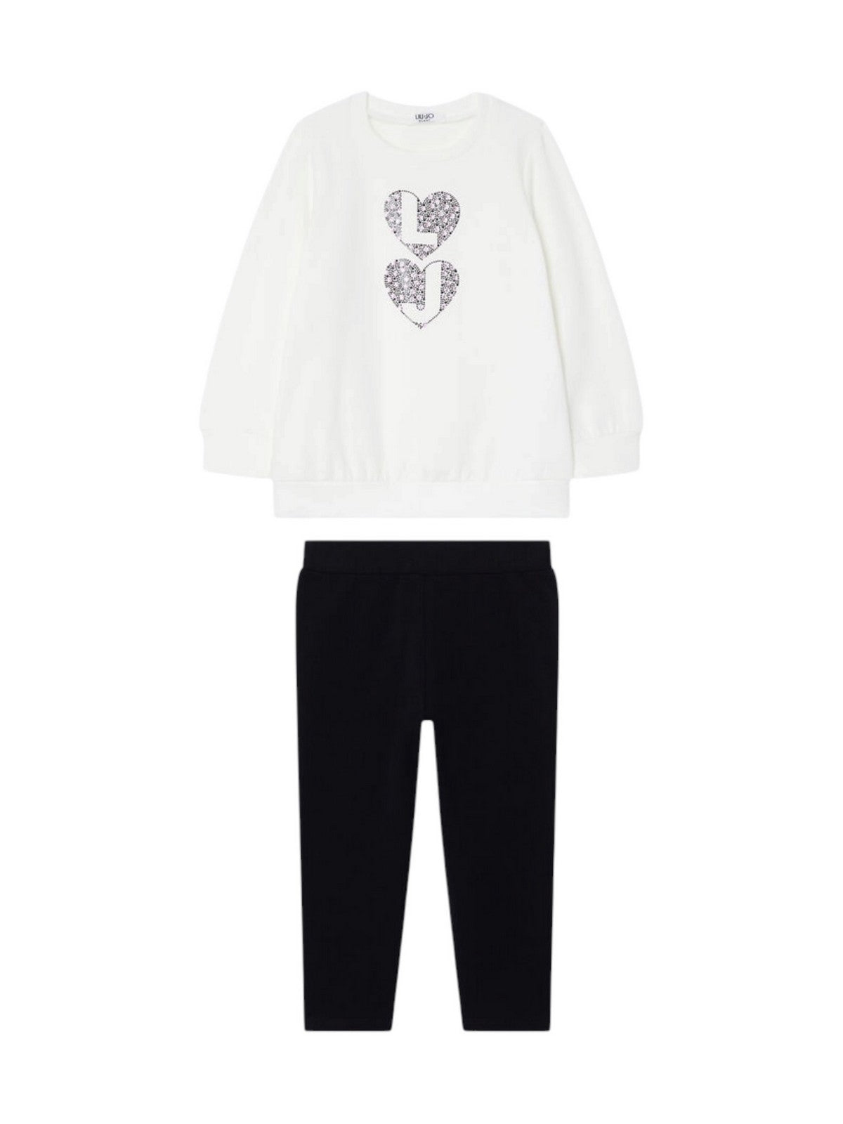 LIU JO BABY Completo Bambine e ragazze Sn.white/nero/heart - KF6016FS724 L9403 gioboutiqueweb