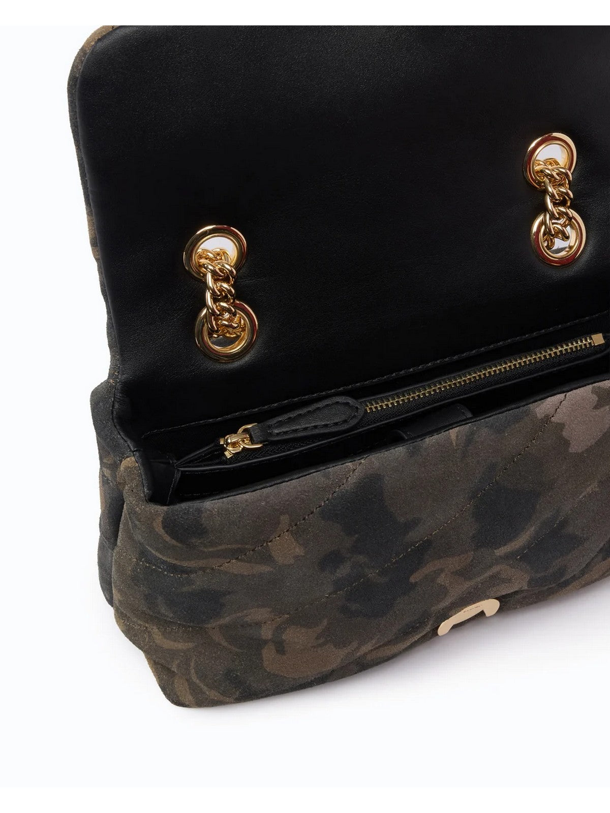 PINKO Borsa Donna LOVE PUFF MINI CL SUEDE PRINT MULT.MILITAR GREEN-GOLD - 100039-A3LR ST3Y
