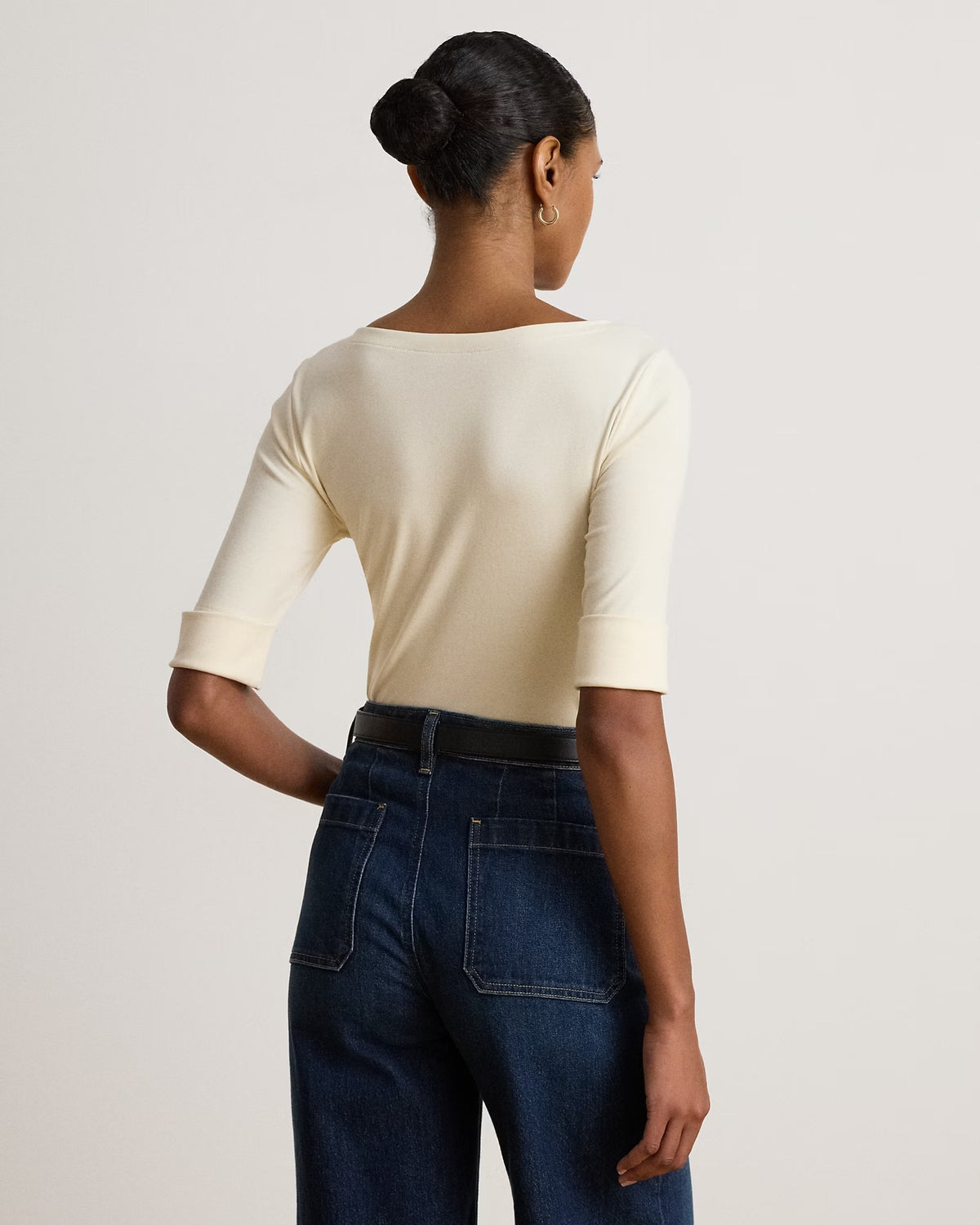 LAUREN RALPH LAUREN Maglia Donna JUDY-ELBOW SLEEVE-KNIT MASCARPONE CREAM - 200654963 036