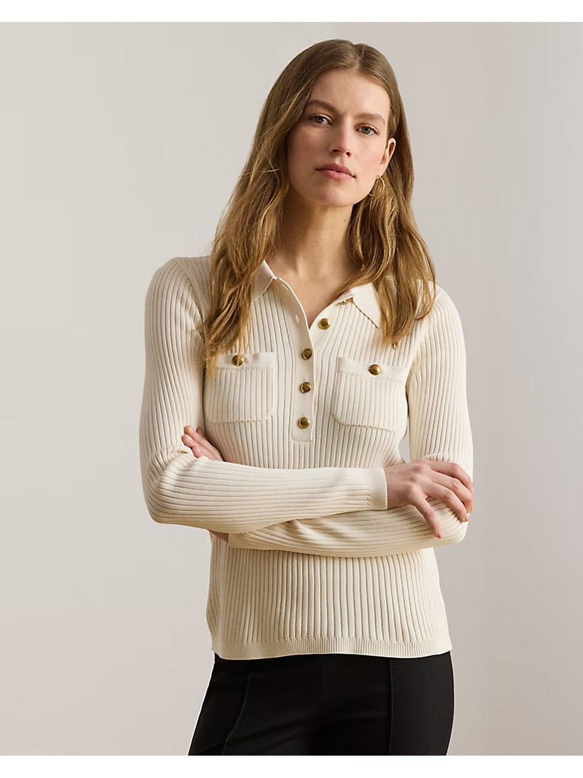 LAUREN RALPH LAUREN Maglione Donna CHENANI-LONG SLEEVE-PULLOVER MASCARPONE CREAM - 200P03459 003