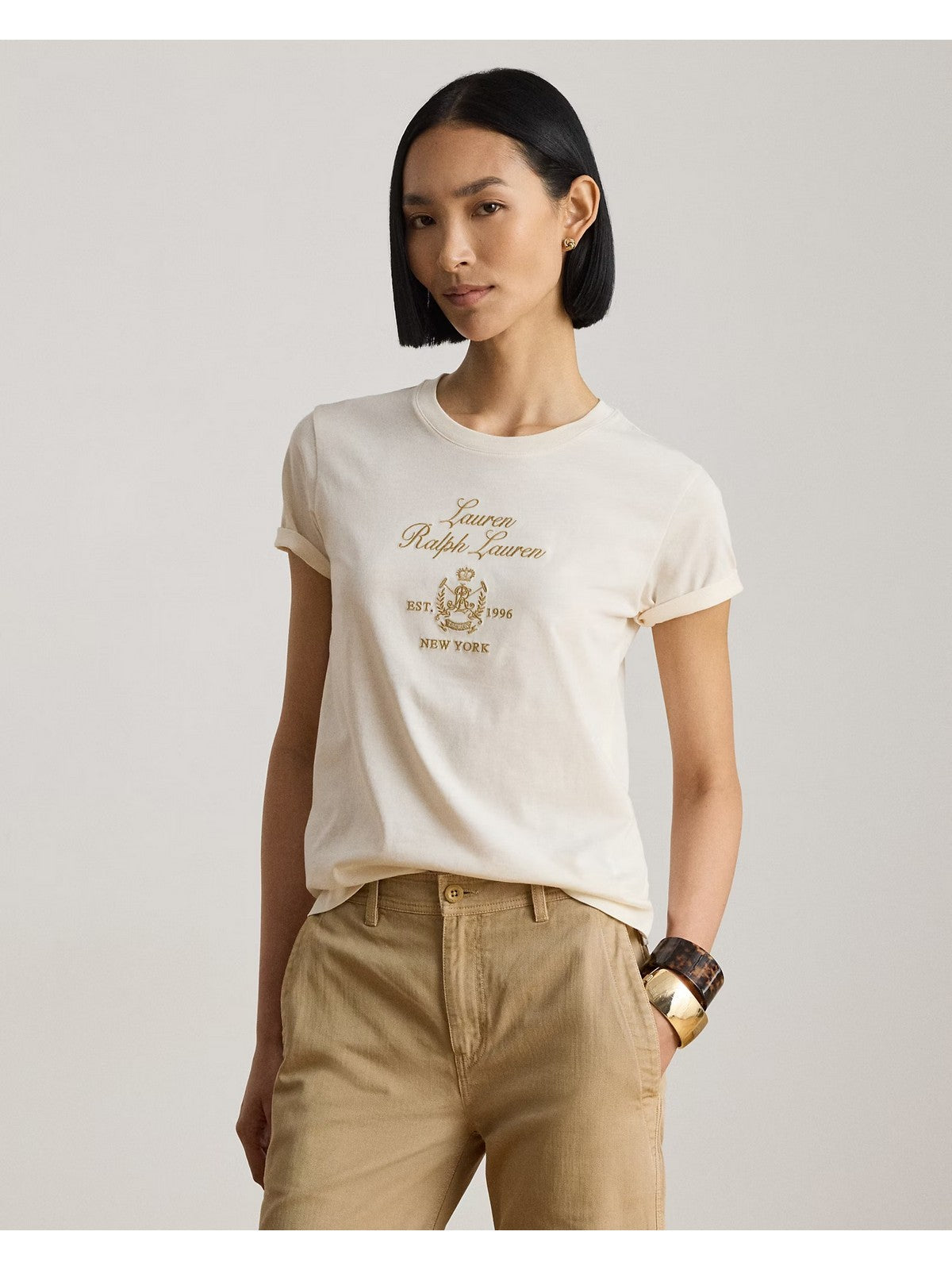 LAUREN RALPH LAUREN T-shirt Donna KNIT-T-SHIRT MASCARPONE CREAM - 200P13943 002