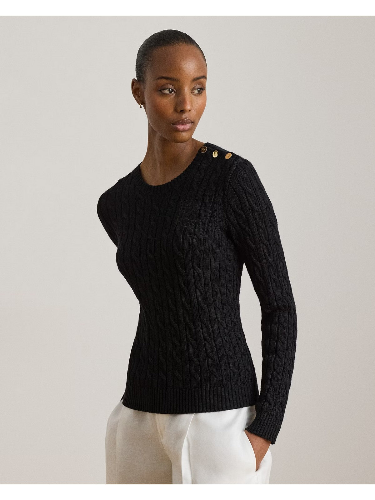 LAUREN RALPH LAUREN Maglione Donna SWEATER-PULLOVER BLACK - 200P14039 001