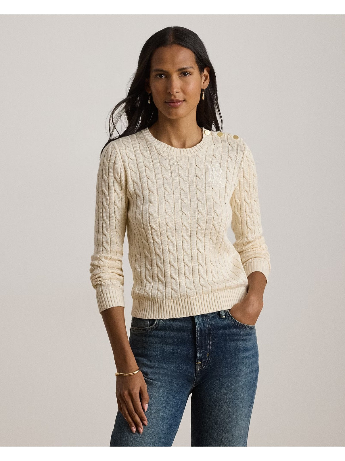 LAUREN RALPH LAUREN Maglione Donna SWEATER-PULLOVER MASCARPONE CREAM - 200P14039 003