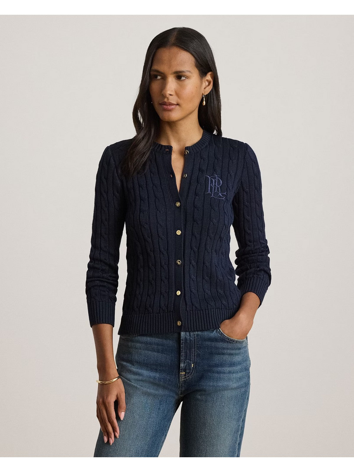 LAUREN RALPH LAUREN Cardigan Donna SWEATER-CARDIGAN LAUREN NAVY - 200P14040 002