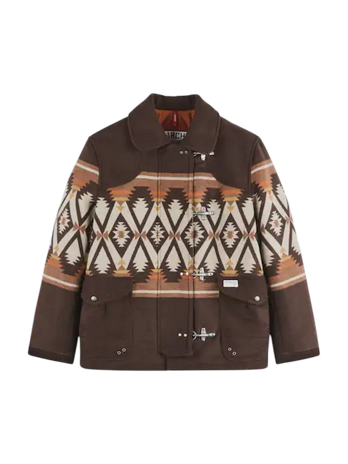 FAY Giubbino Uomo 4 GANCI JACQUARD DESERTCODE ARCHIVE S800(T.MORO)+S810(TAB. SC )+S805(BRUNO)+S604(NOCE) - MAM13531580YTI009M