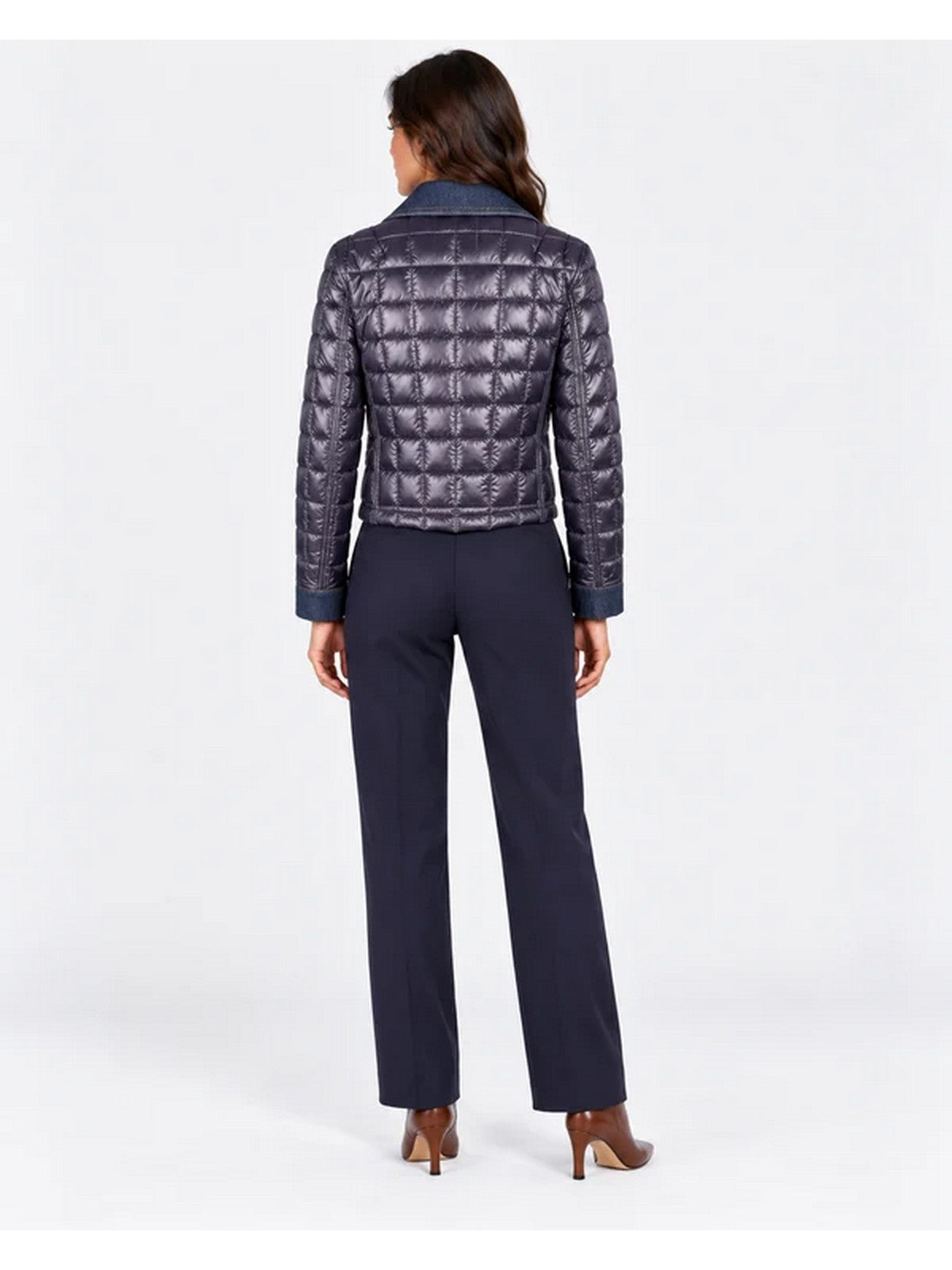 FAY Giubbino Donna GIUBB TRAP.3 GANCI+DENIM BLU PETROLIO - NAW44533450XOSU809