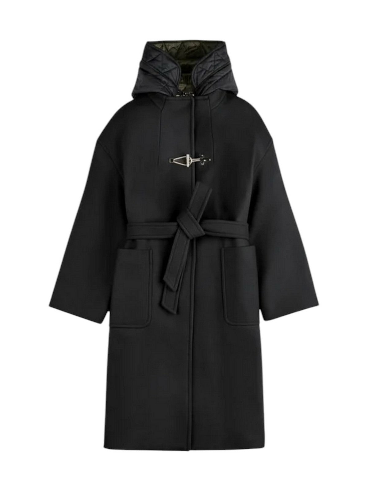 FAY Cappotto Donna TOGGLE COAT VESTAGLIA DB FRONT STAC NERO - NAW59533530YMVB999