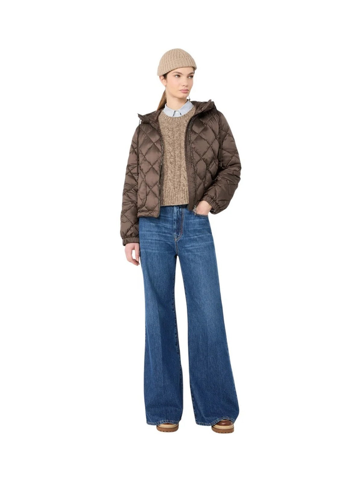 MAX MARA WEEKEND Piumino Donna WKDERIS MARRONE - 2625486062600 035 gioboutiqueweb