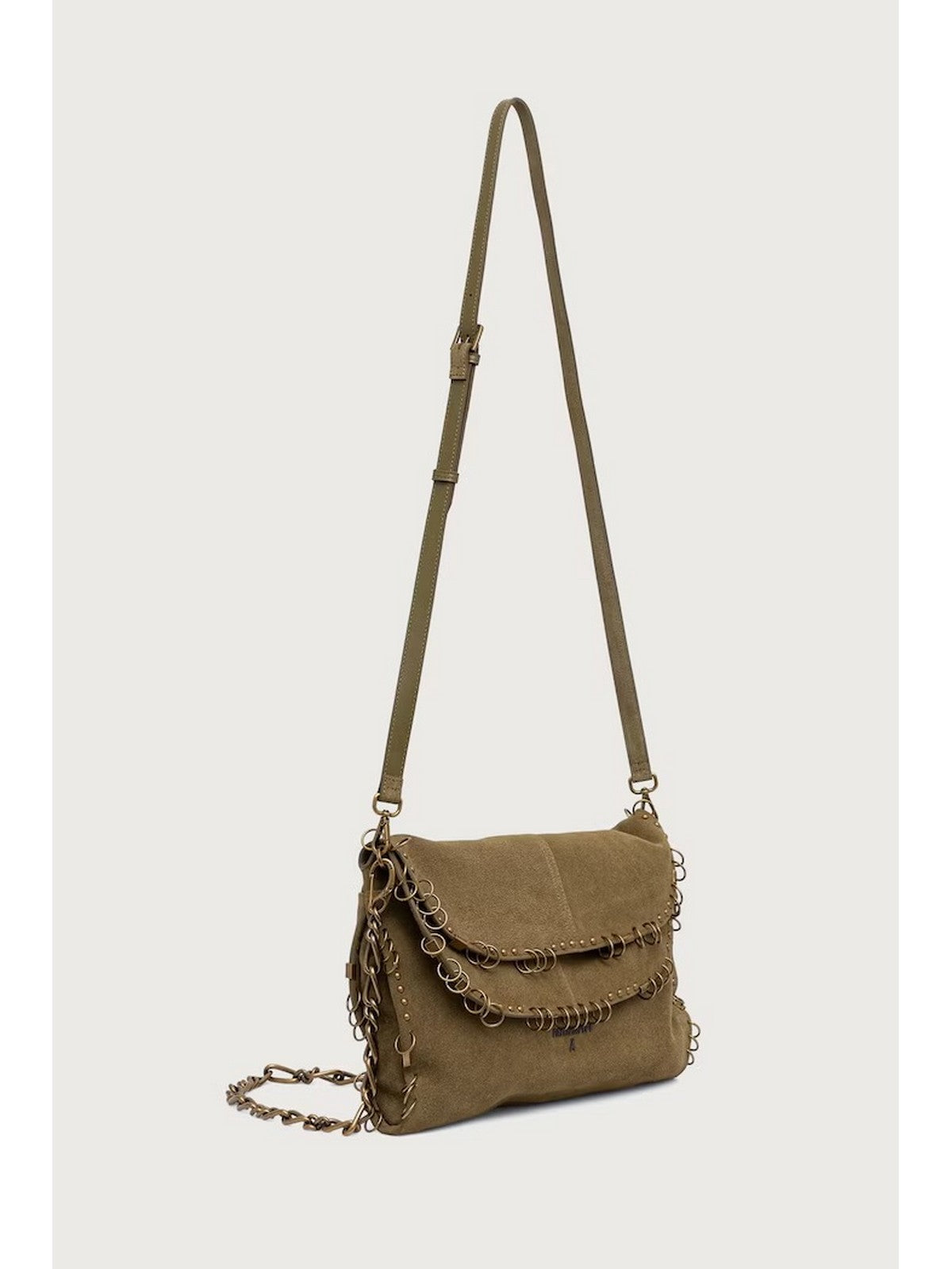 PATRIZIA PEPE Borsa Donna LIZARD GREEN SUEDE - 8B0519 L152N G652 gioboutiqueweb
