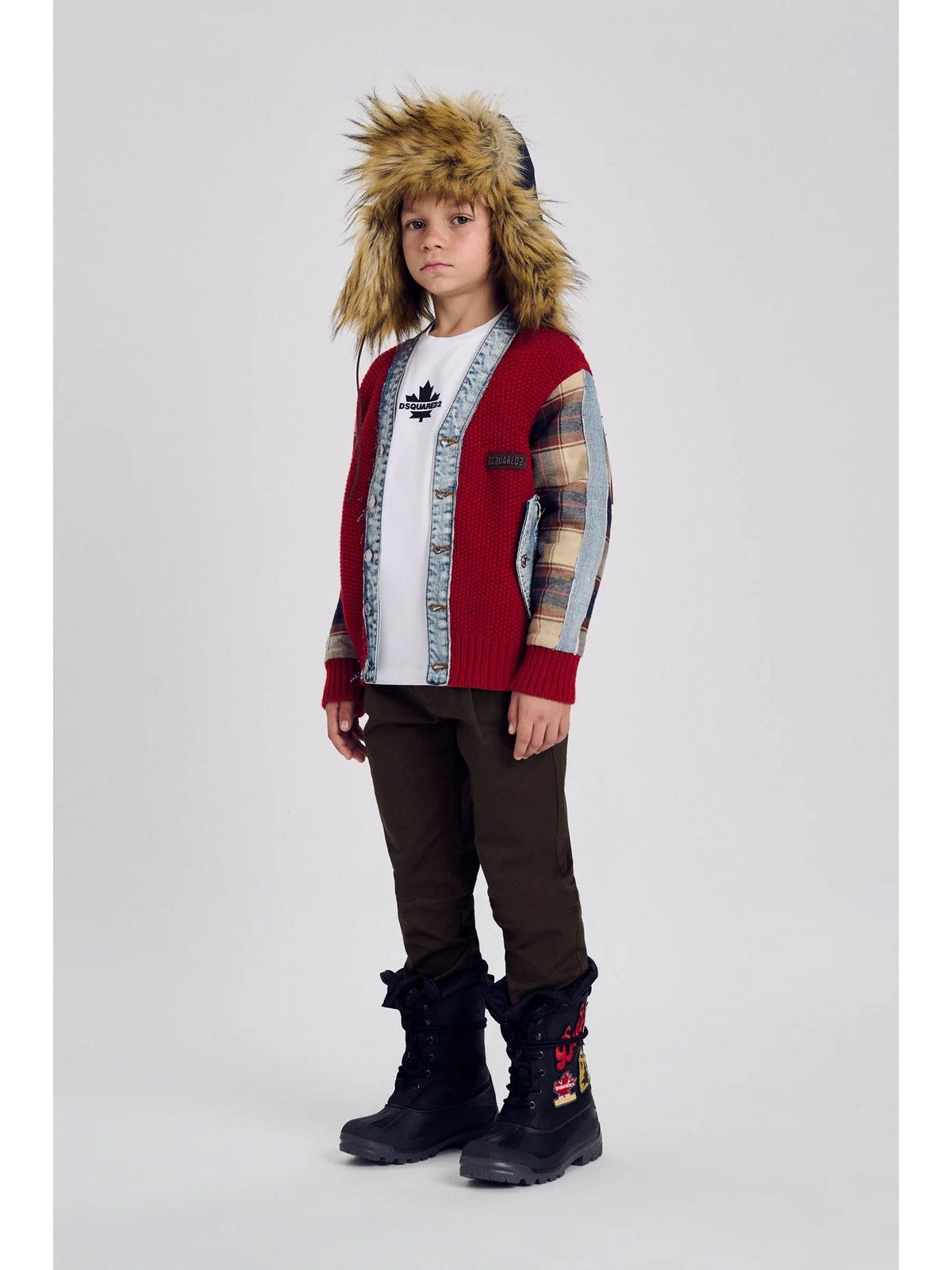 DSQUARED KIDS Cardigan Unisex bambino RUBIN RED - DQ3407 D0AJC DQ452 gioboutiqueweb