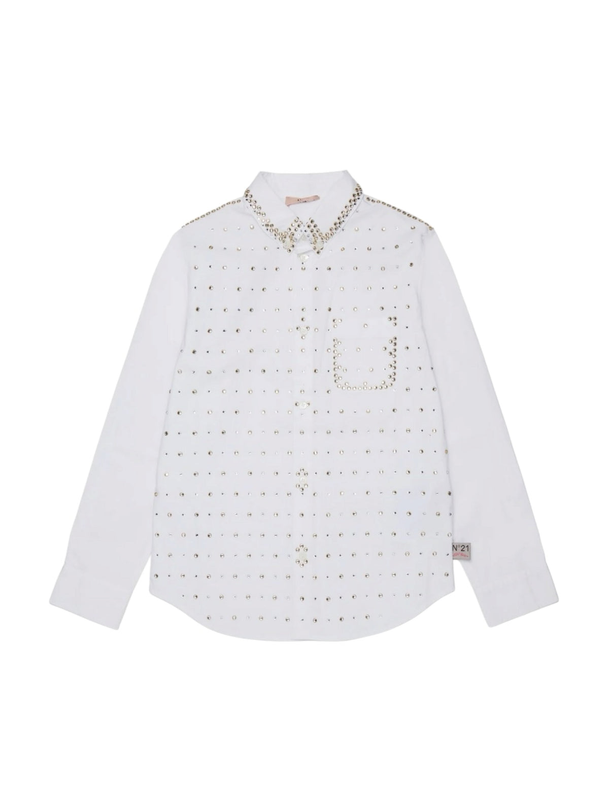 N°21 Camicia Bambine e ragazze WHITE - N210EQ N0519 0N100 gioboutiqueweb