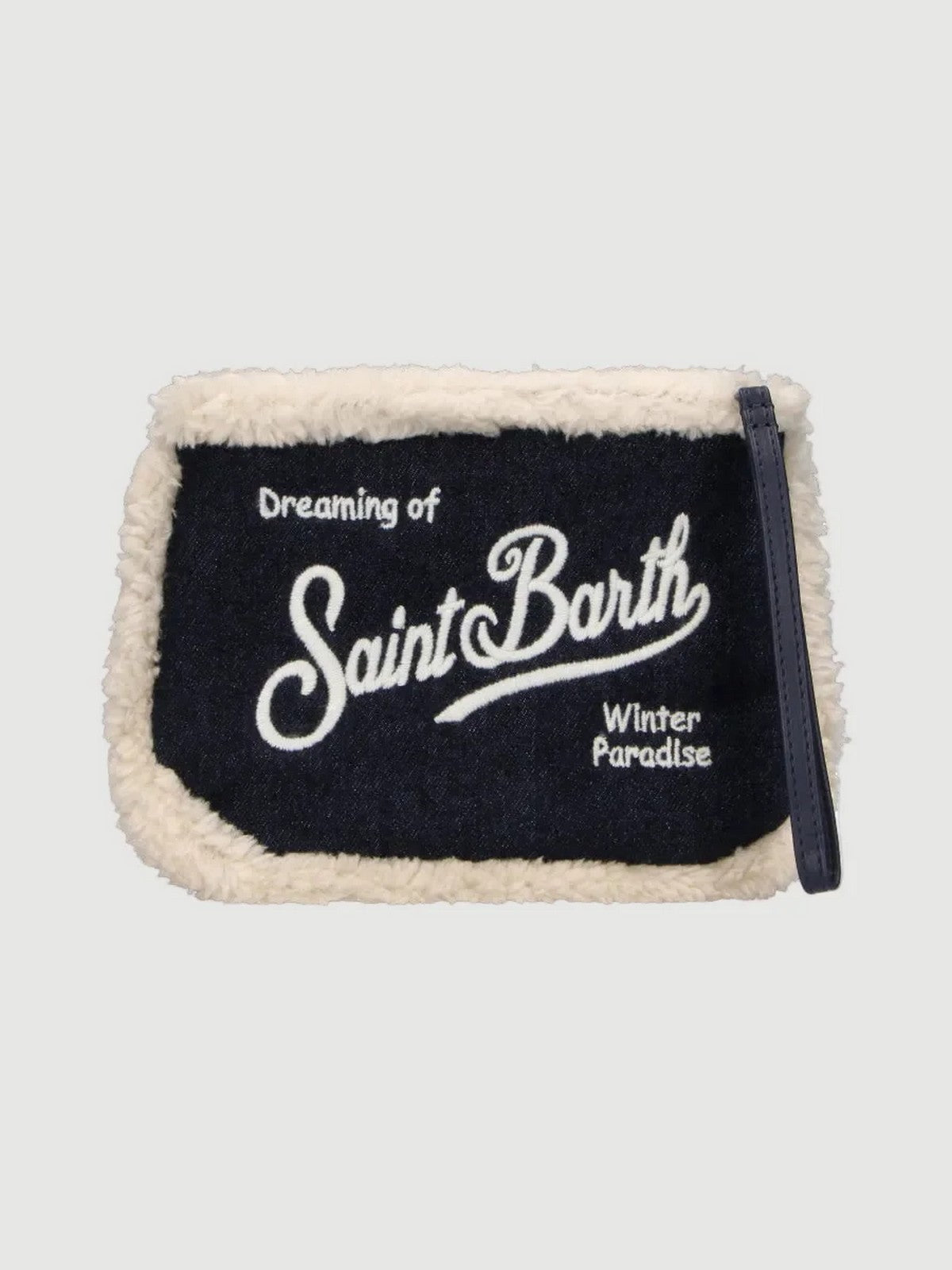 MC2 SAINT BARTH Pochette Donna DENIM DARK 12 EMB - ALINE SHEARLING 00144M