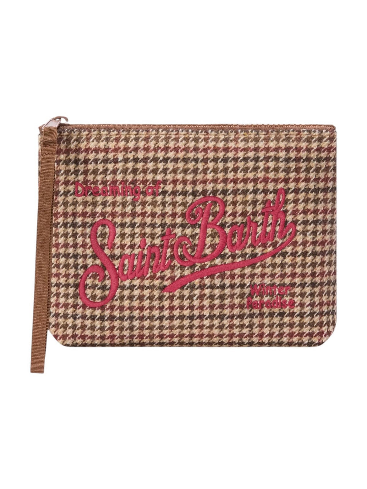 MC2 SAINT BARTH Pochette Donna PIED DE POULE SOFT 45 EMB - ALINE WOOL 02373M gioboutiqueweb