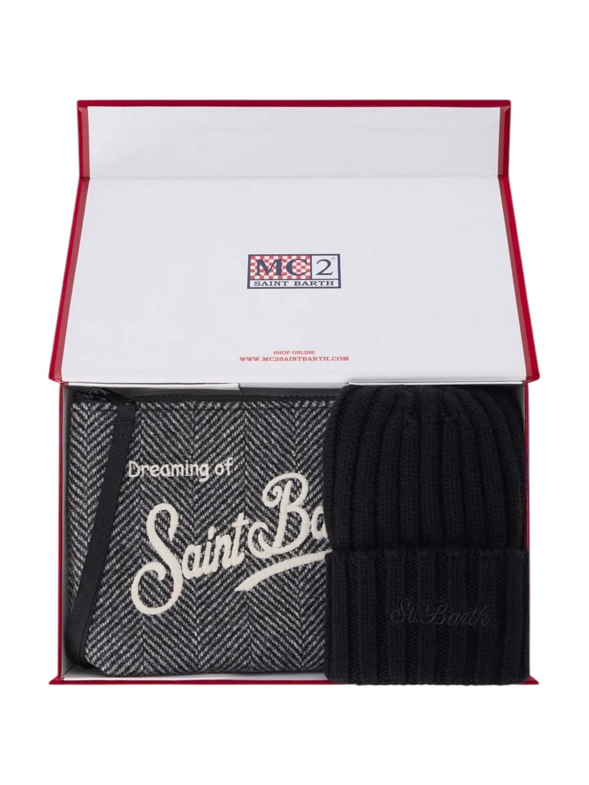 MC2 SAINT BARTH Pochette Donna HERRINGBONE 0015 - CHRISTMAS BOX MAN 03608M gioboutiqueweb