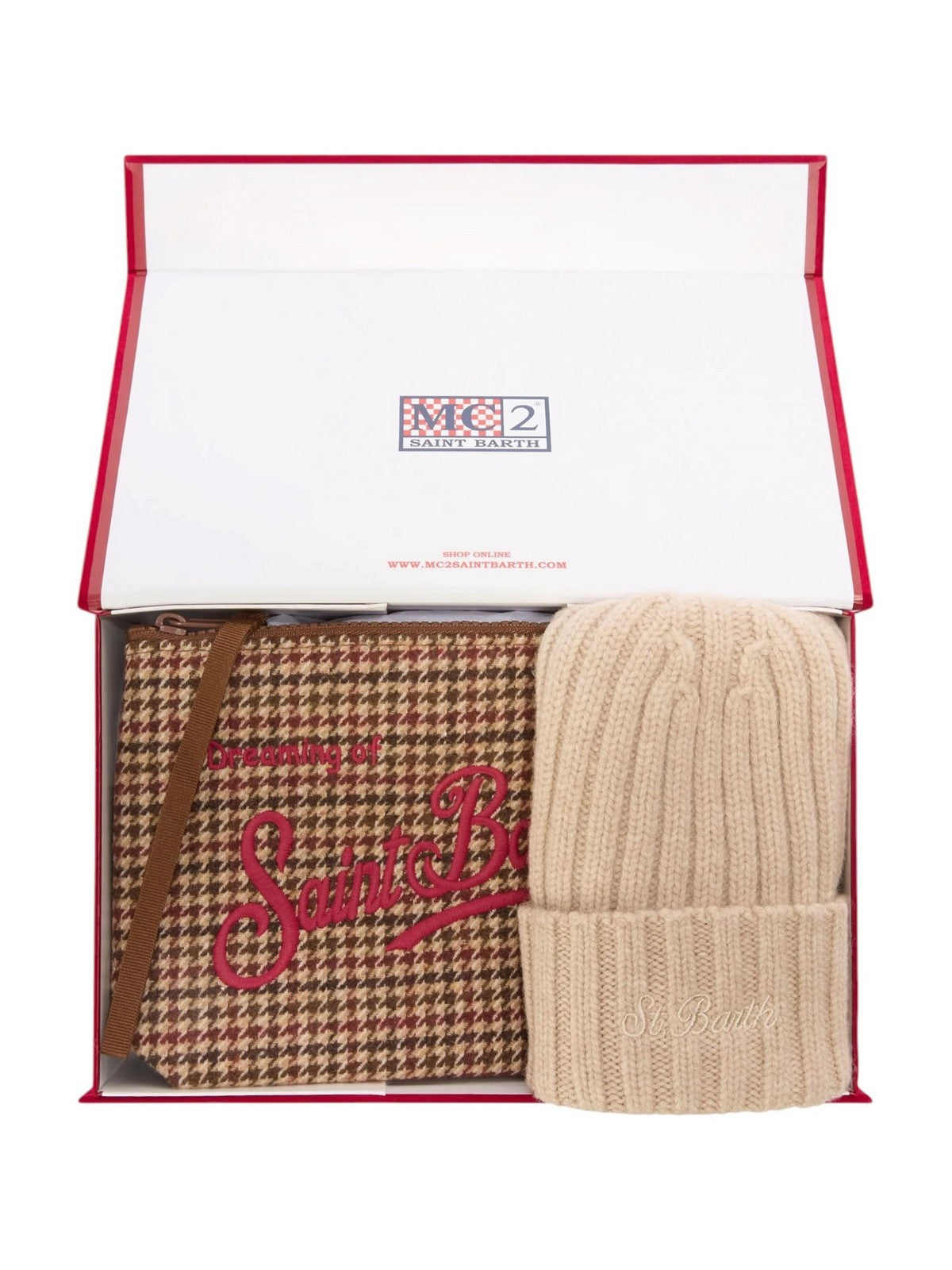 MC2 SAINT BARTH Pochette Donna PIED DE POULE SOFT 4511 - CHRISTMAS BOX MAN 03611M gioboutiqueweb