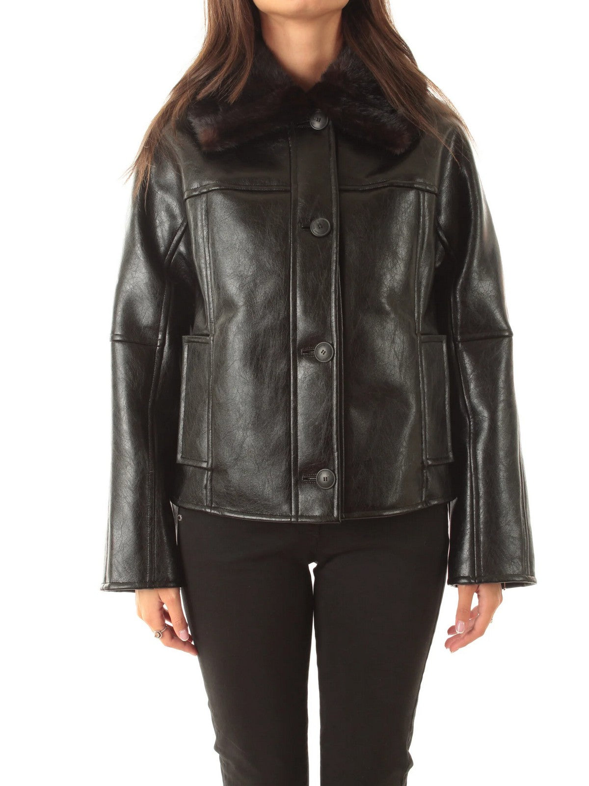 MC2 SAINT BARTH Giubbino Donna 00 BLACK - CLISIA FAUX LEATHER 00068M