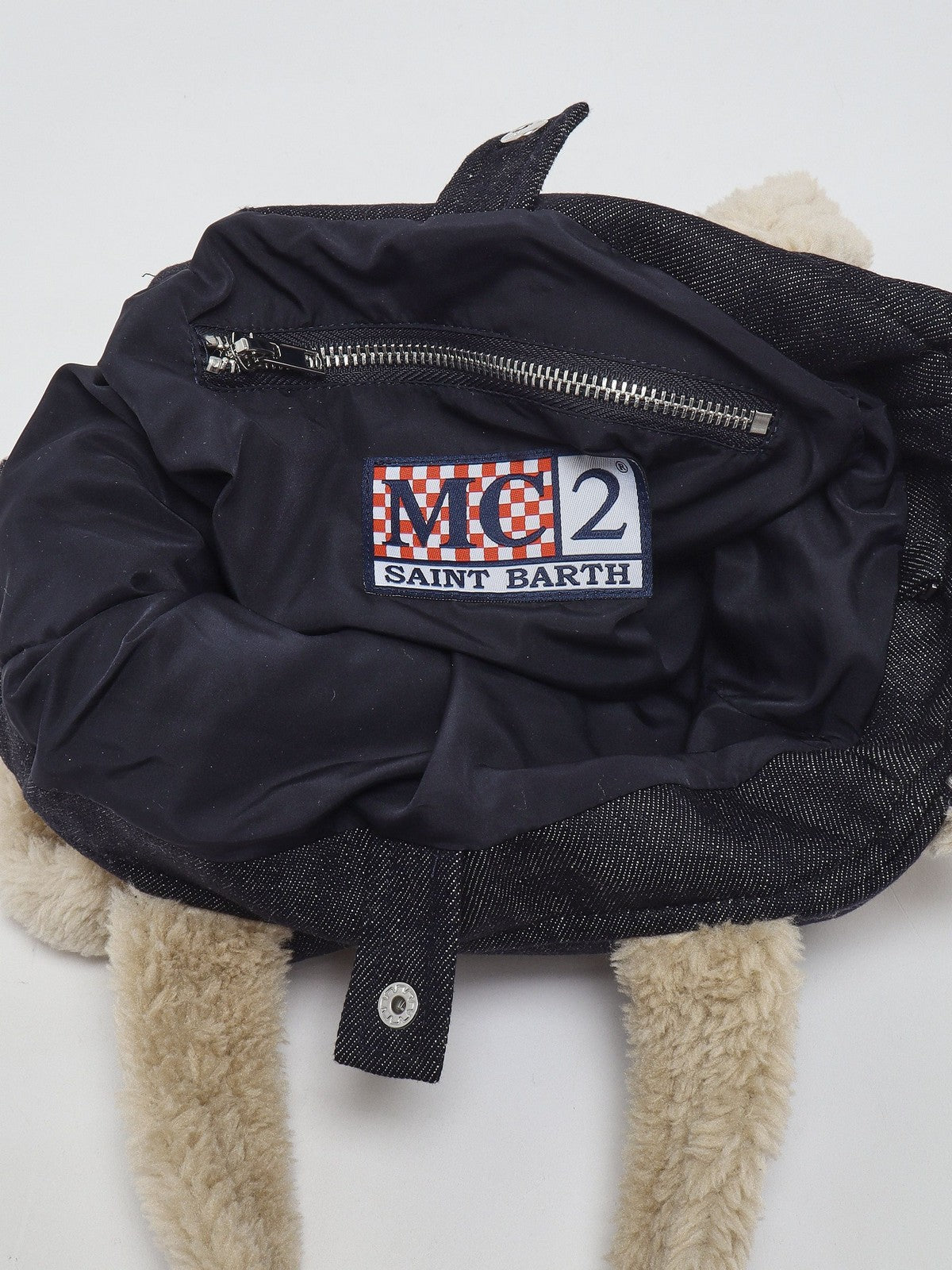 MC2 SAINT BARTH Borsa Donna DENIM DARK 12 EMB - COLETTE SHEARLING 00144M