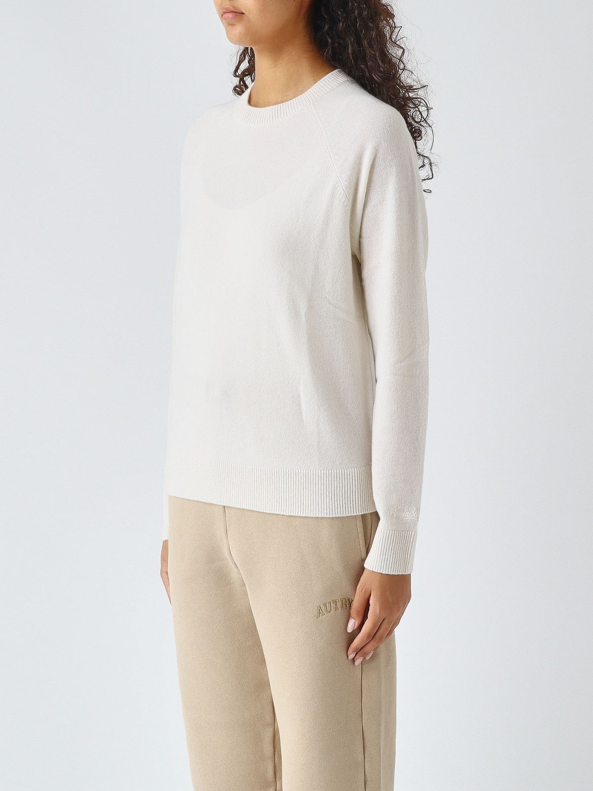MC2 SAINT BARTH Maglione Donna 10 OFF WHITE - DELPHINE CASHMERE 00023M gioboutiqueweb