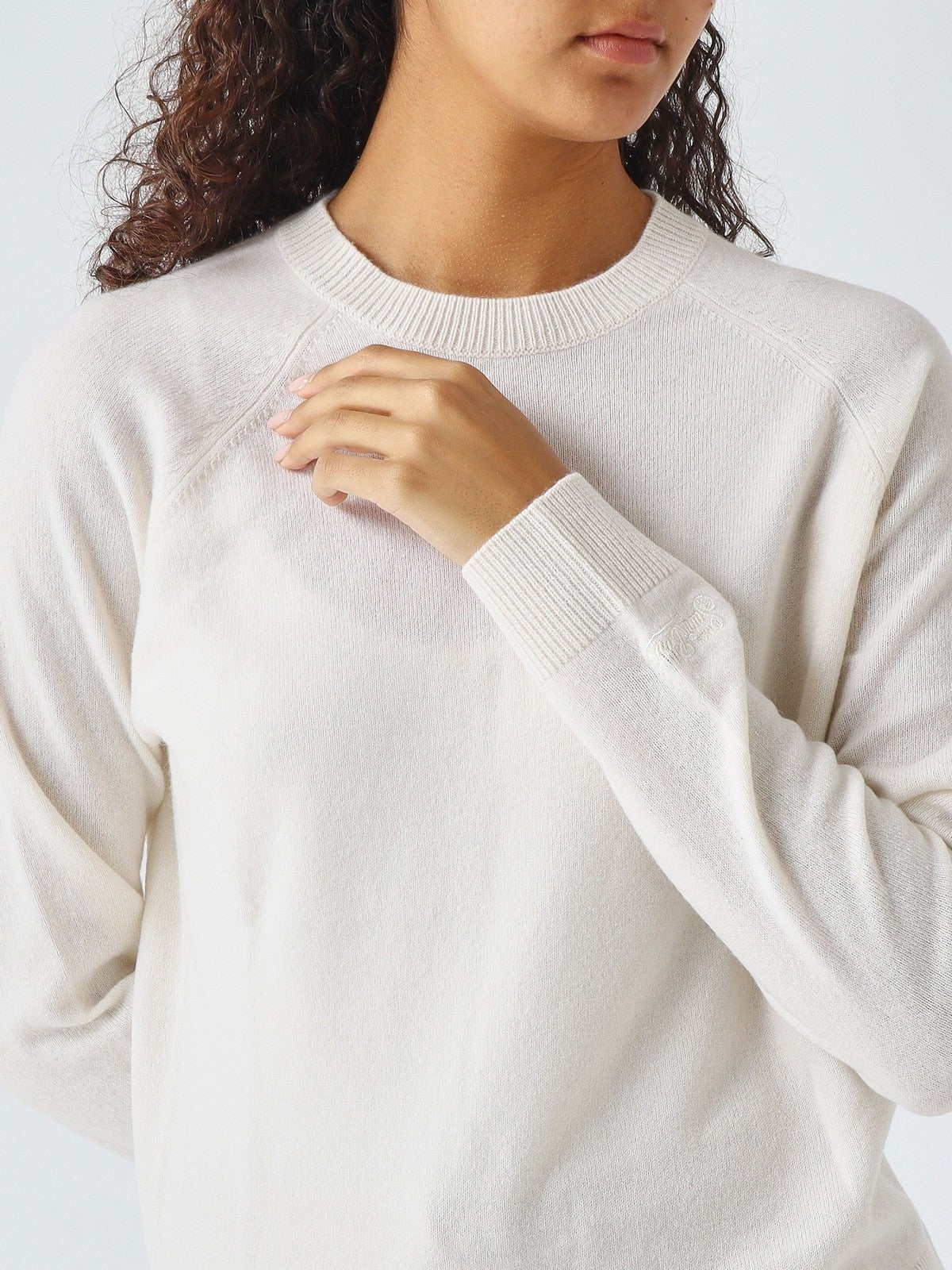 MC2 SAINT BARTH Maglione Donna 10 OFF WHITE - DELPHINE CASHMERE 00023M gioboutiqueweb
