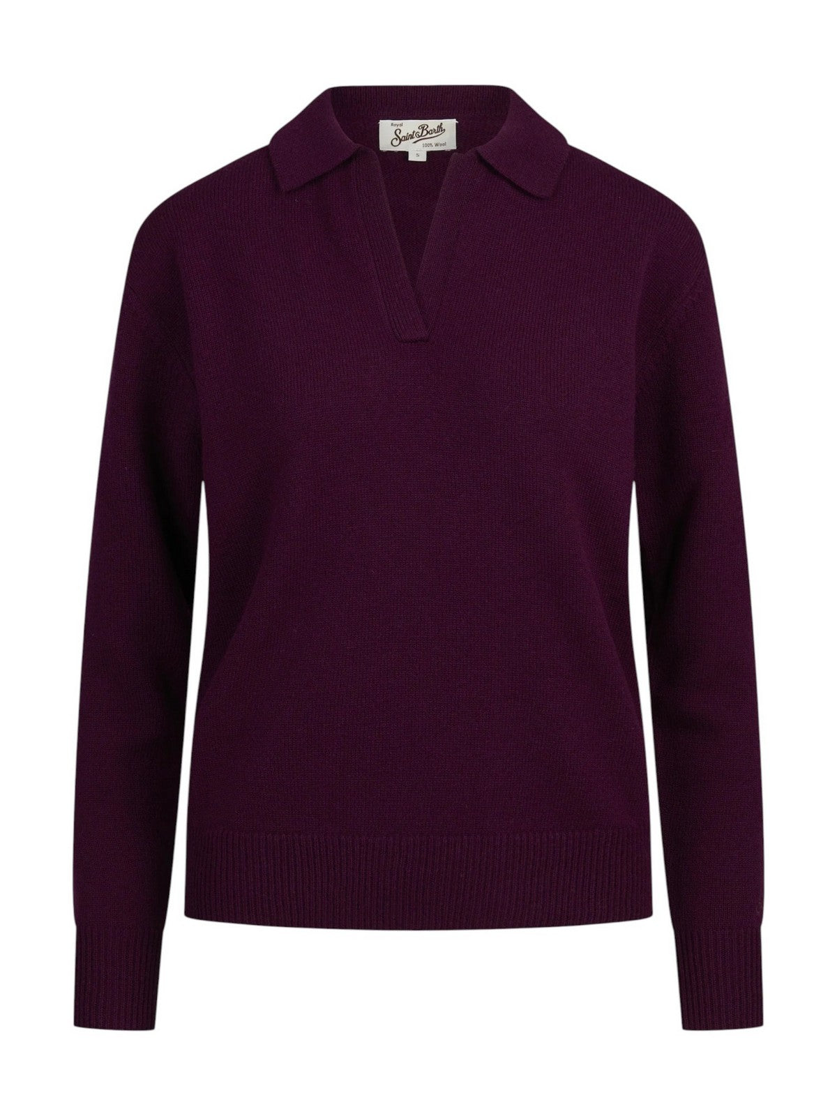 MC2 SAINT BARTH Polo Donna 44M AUBERGINE - EZE WOOL 00038M