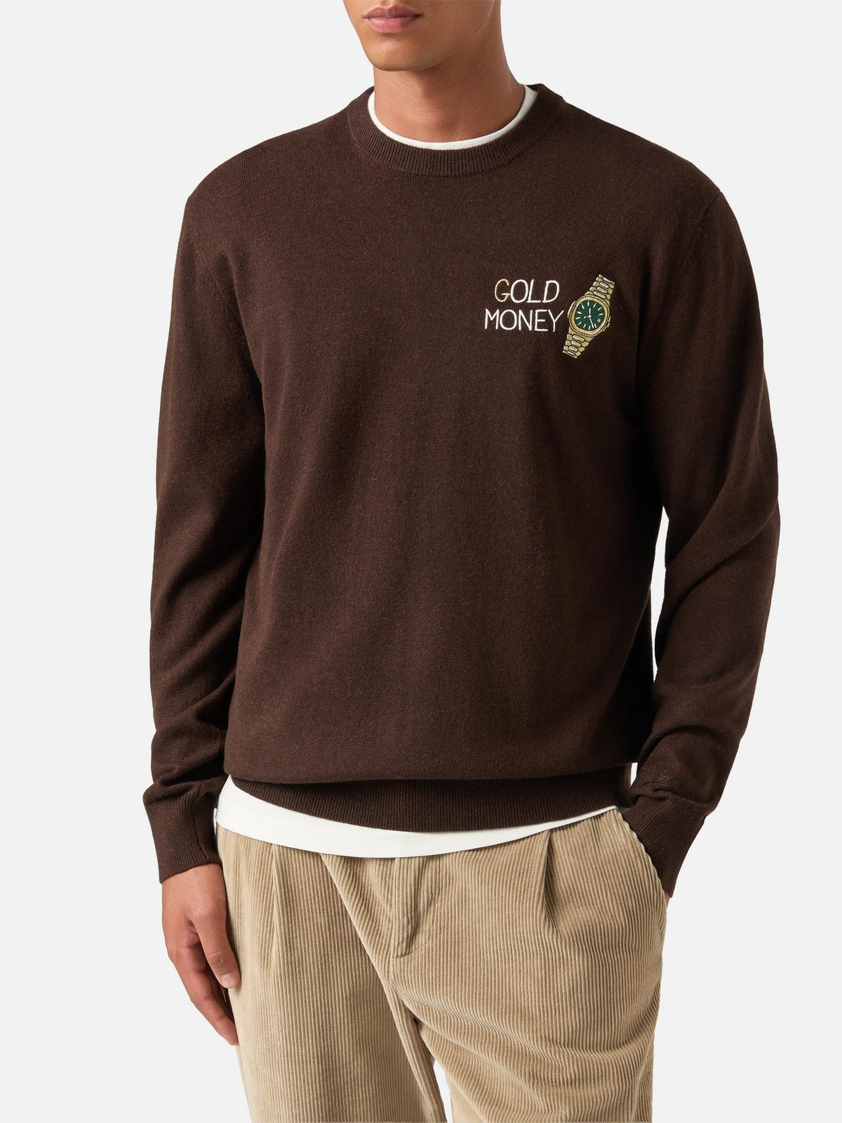MC2 SAINT BARTH Maglione Uomo GOLD MONEY 18H - HERON LIGHT EMBRY 00540M