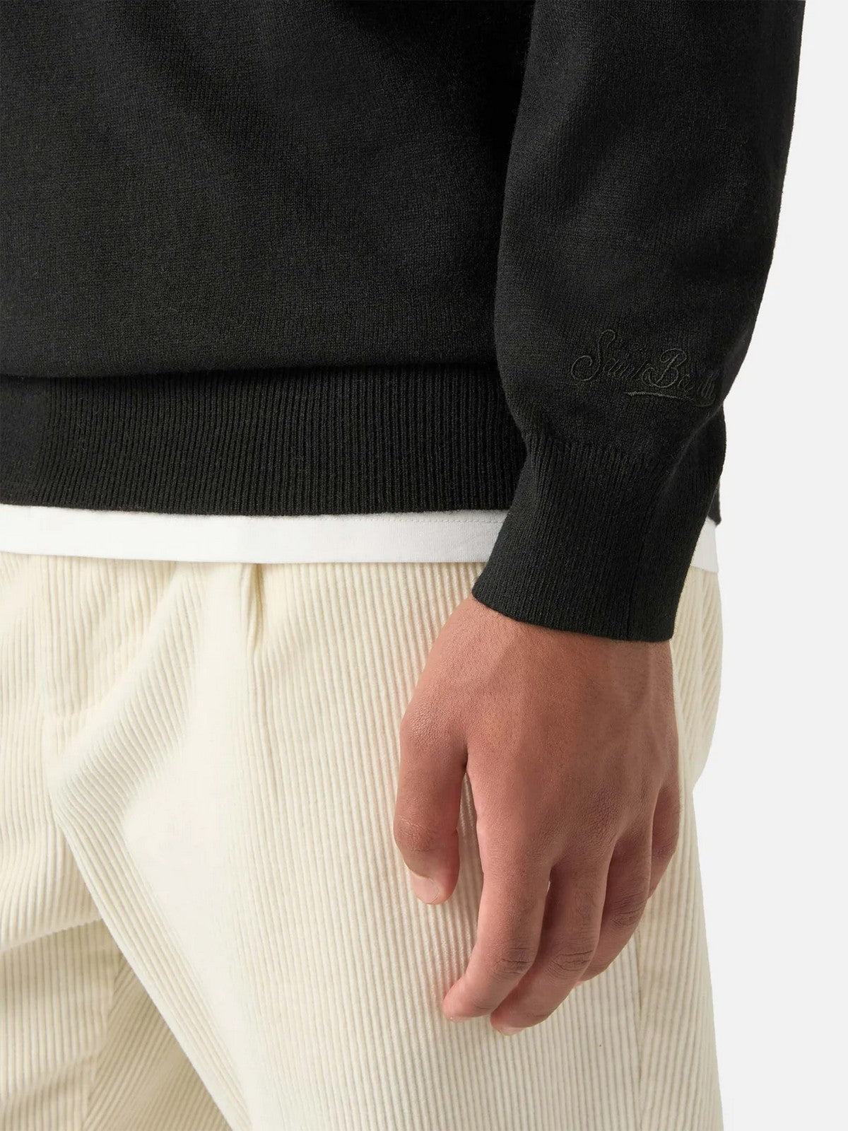 MC2 SAINT BARTH Maglione Uomo LIFE COMPLICATED 00 - HERON LIGHT EMBRY 00543M