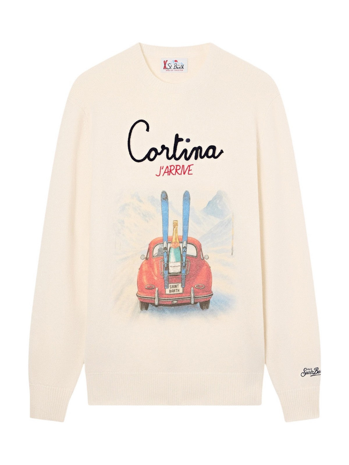 MC2 SAINT BARTH Maglione Uomo CORTINA J ARRIVE 10 EMB - HERON PRINT 00243M gioboutiqueweb