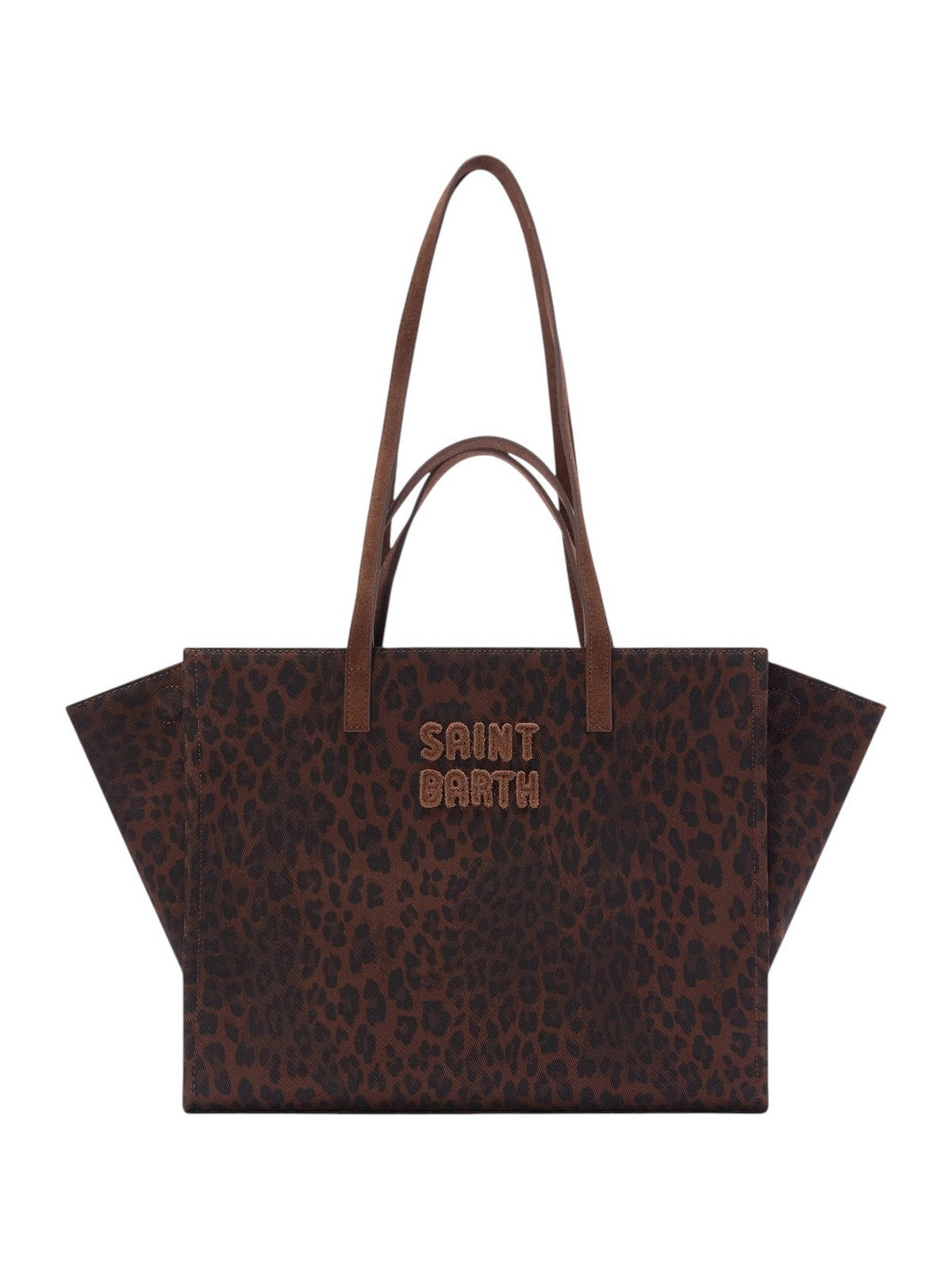 MC2 SAINT BARTH Borsa Donna SUEDE DENIM DARK LEOPARD 18 - JOUR BAG MIDI 00814M