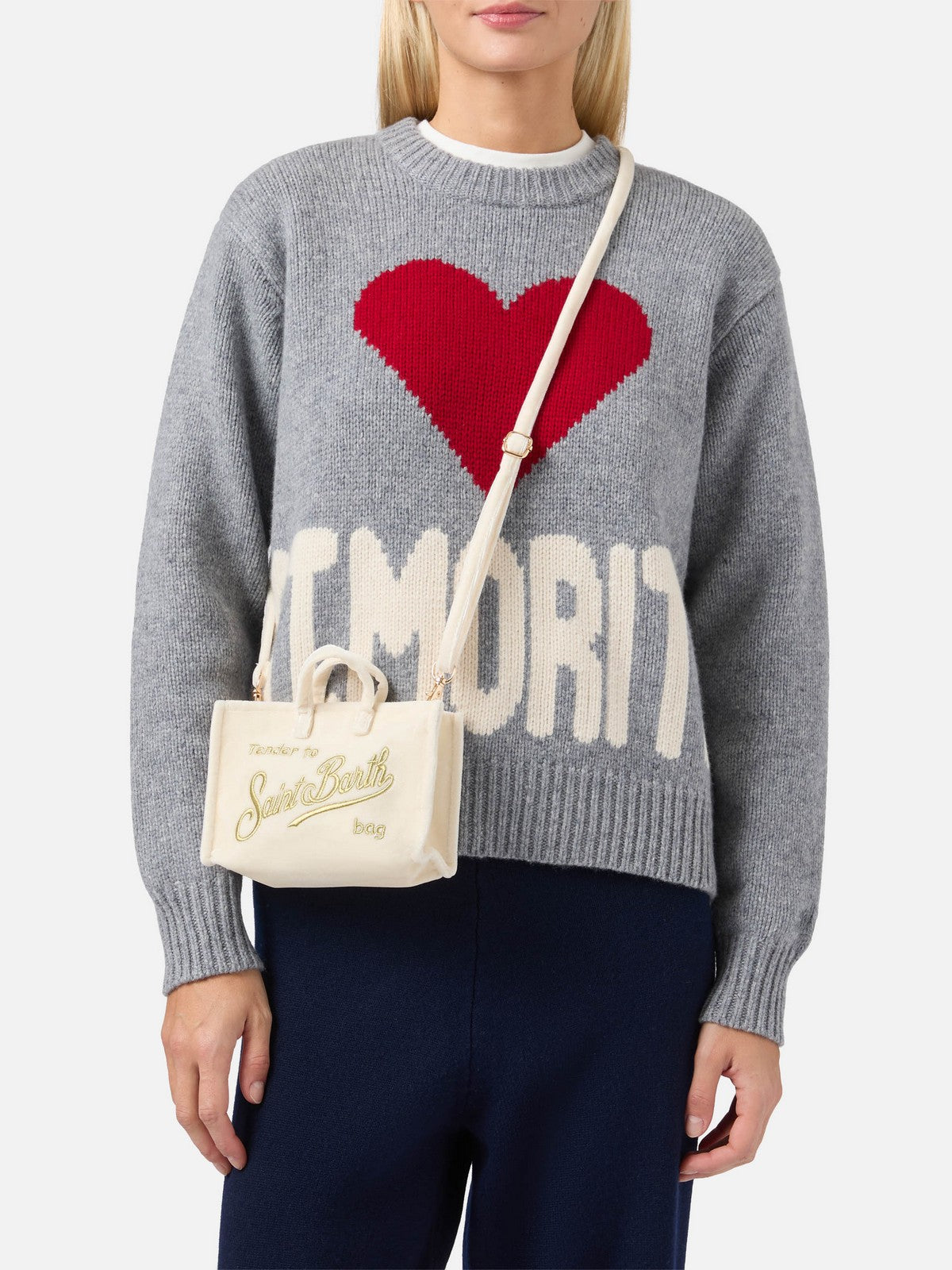MC2 SAINT BARTH Pochette Donna 10OR EMB - PHONE BAG VELVET 00172M