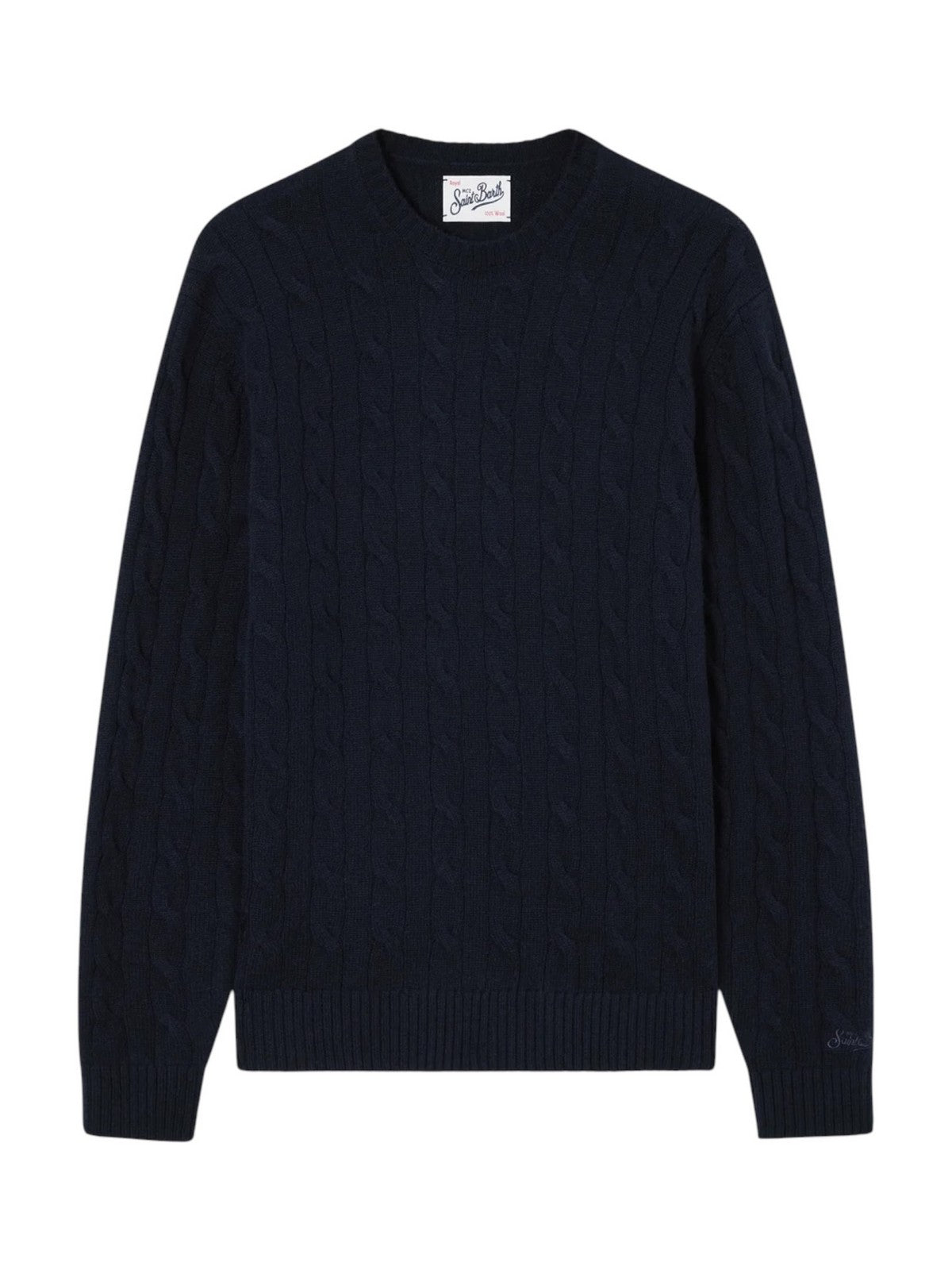 MC2 SAINT BARTH Maglione Uomo 62 NIGHT BLUE - REGENT BRAID WOOL 00044M