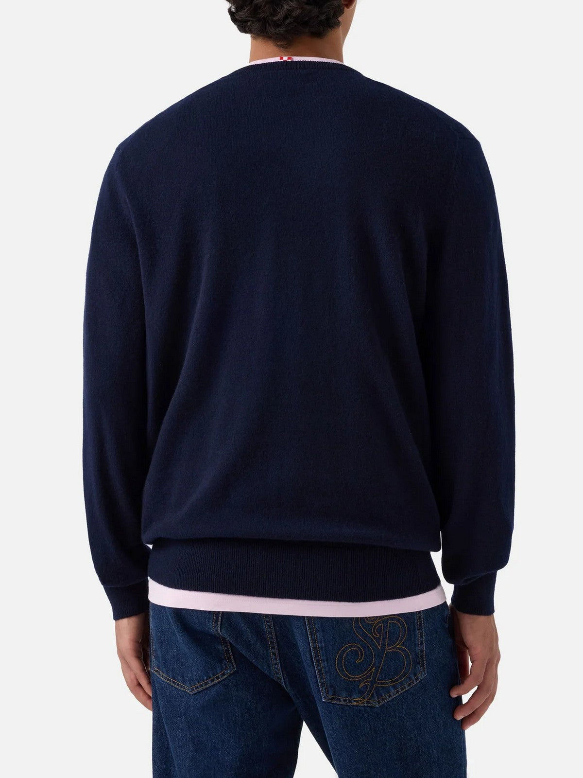 MC2 SAINT BARTH Maglione Uomo 62 NIGHT BLUE - REGENT CASHMERE 00044M