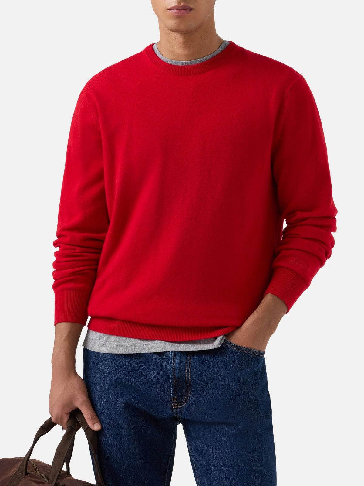 MC2 SAINT BARTH Maglione Uomo 41 RED - REGENT CASHMERE 00045M