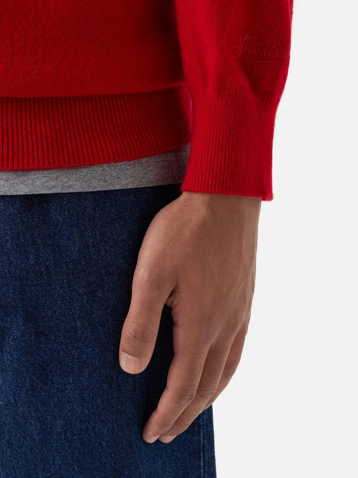 MC2 SAINT BARTH Maglione Uomo 41 RED - REGENT CASHMERE 00045M