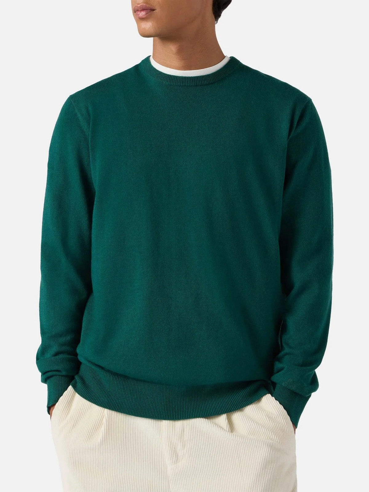 MC2 SAINT BARTH Maglione Uomo 51 BRITISH GREEN - REGENT CASHMERE 00055M