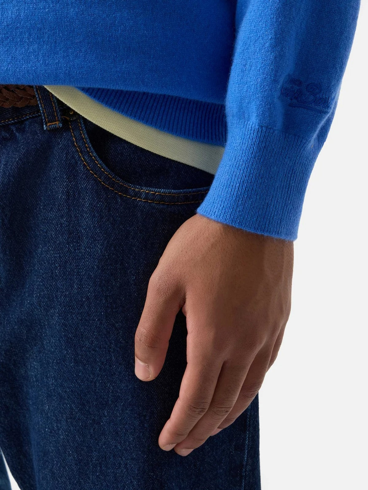 MC2 SAINT BARTH Maglione Uomo 17M CLOUD BLUE - REGENT CASHMERE 00275M