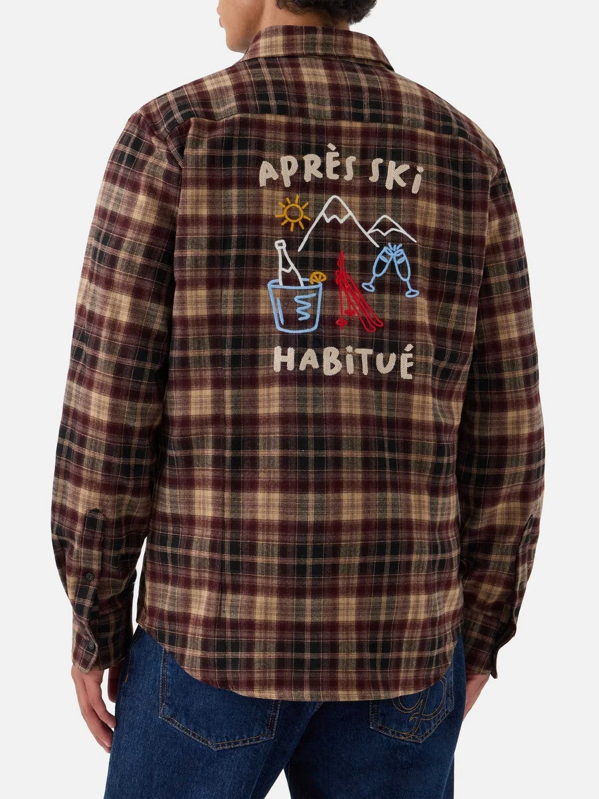 MC2 SAINT BARTH Camicia Uomo APRES SKI TARTAN DRAW 1845 EMB - SEEFELD FLANNEL 00372M
