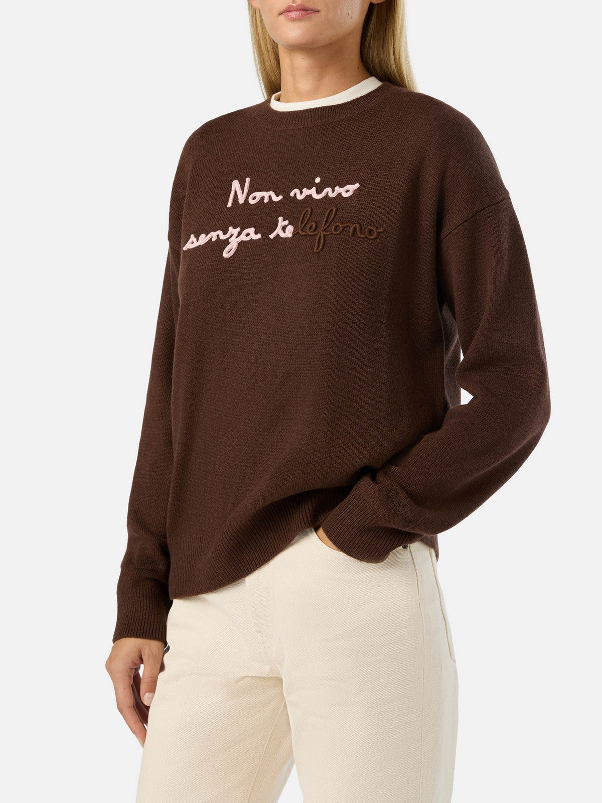 MC2 SAINT BARTH Maglione Donna NON VIVO SENZA TE 18 EMB - TESSA 04230M
