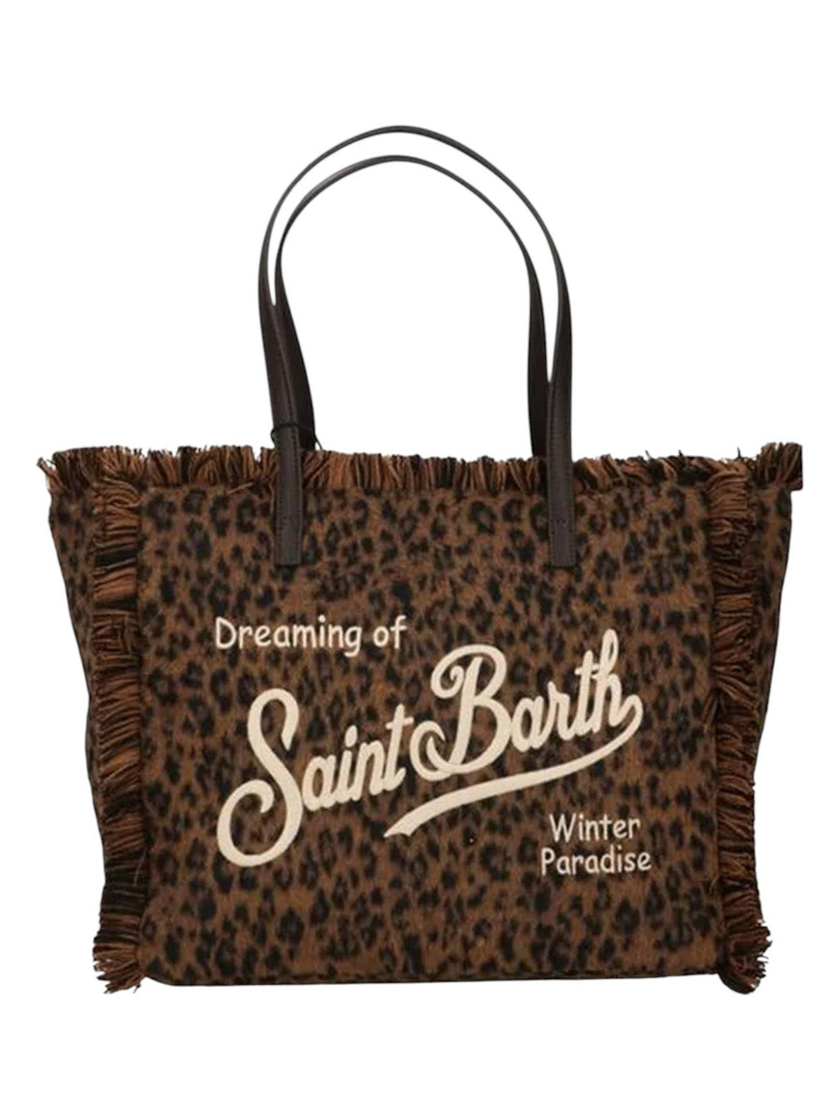 MC2 SAINT BARTH Borsa Donna DARK LEOPARD 18 EMB - VANITY FELT N 00212M gioboutiqueweb