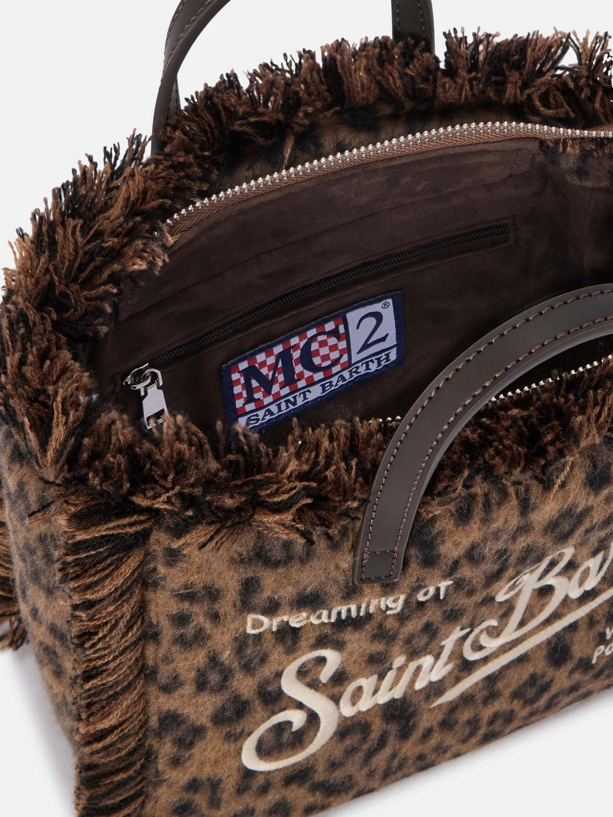 MC2 SAINT BARTH Borsa Donna DARK LEOPARD 18 EMB - VANITY MINI FELT N 00212M