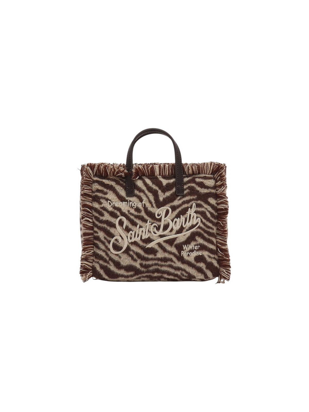 MC2 SAINT BARTH Borsa Donna ZEBRA 1118 EMB - VANITY MINI FELT N 04108M gioboutiqueweb