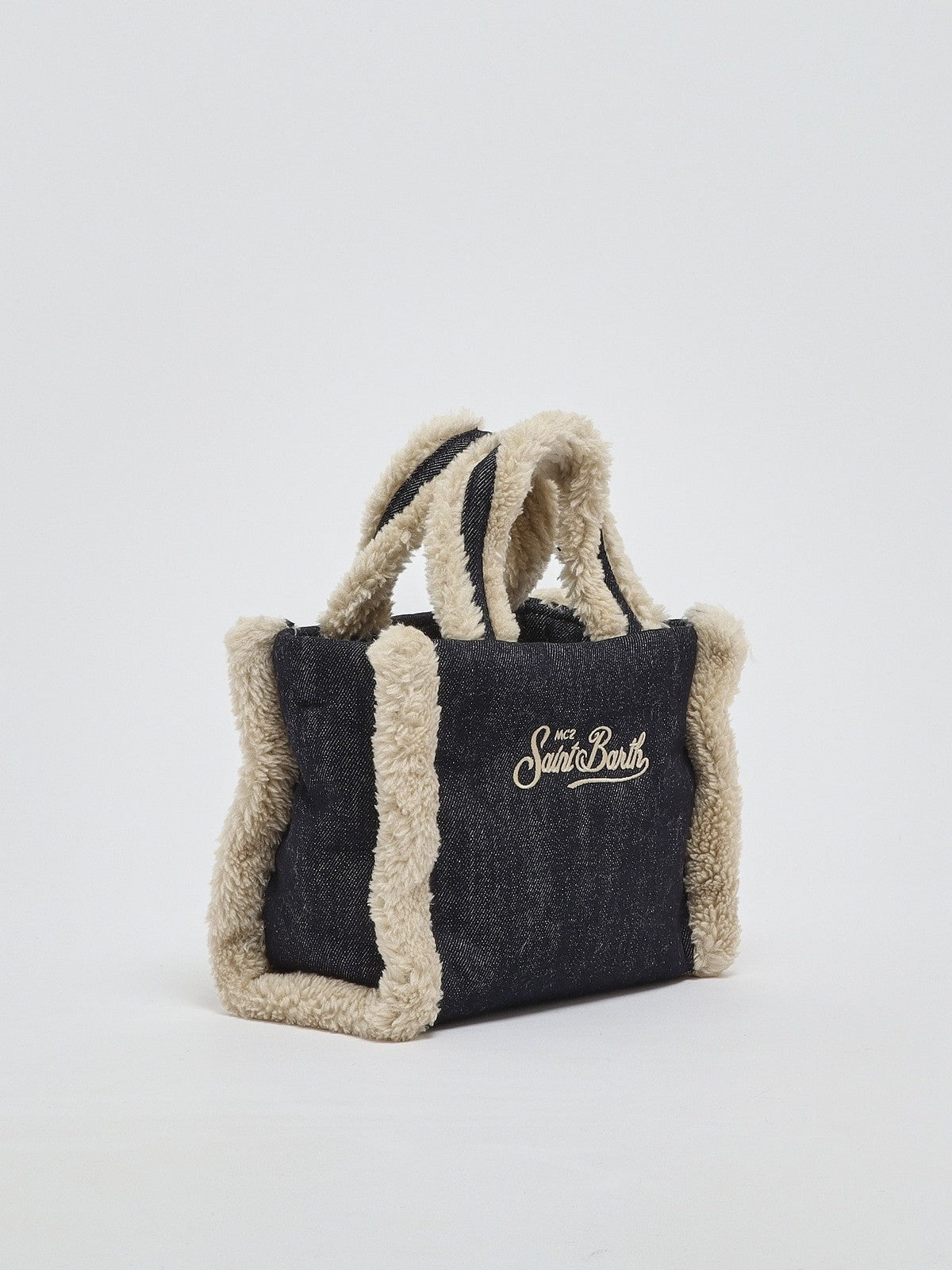MC2 SAINT BARTH Borsa Donna DENIM DARK 12 EMB - VANITY MINI SHEARLING 00144M