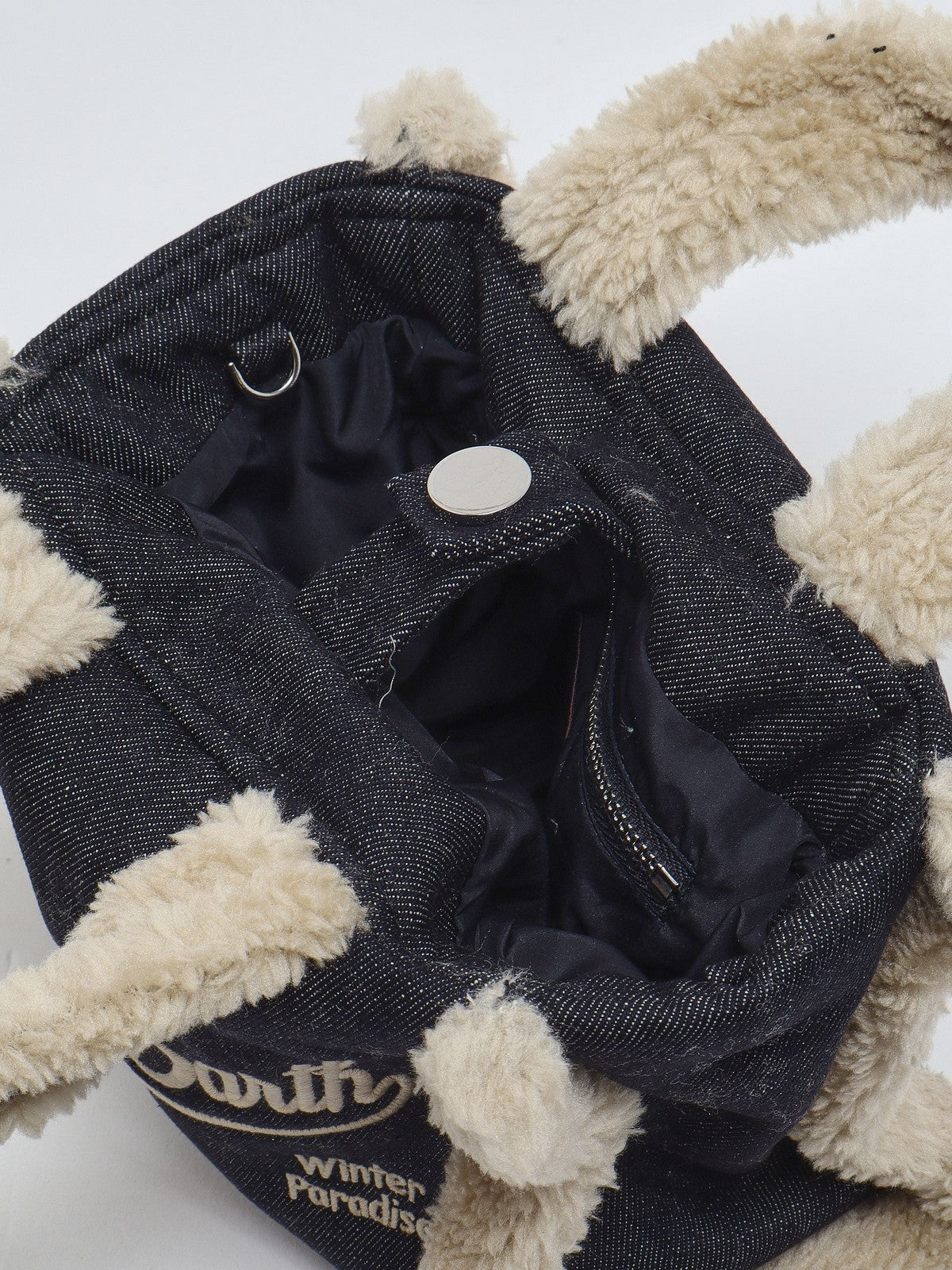 MC2 SAINT BARTH Borsa Donna DENIM DARK 12 EMB - VANITY MINI SHEARLING 00144M