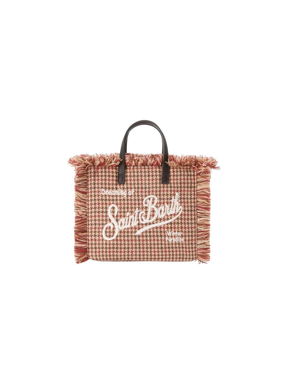 MC2 SAINT BARTH Borsa Donna PIED DE POULE SOFT 45 EMB - VANITY MINI WOOL N 02373M gioboutiqueweb