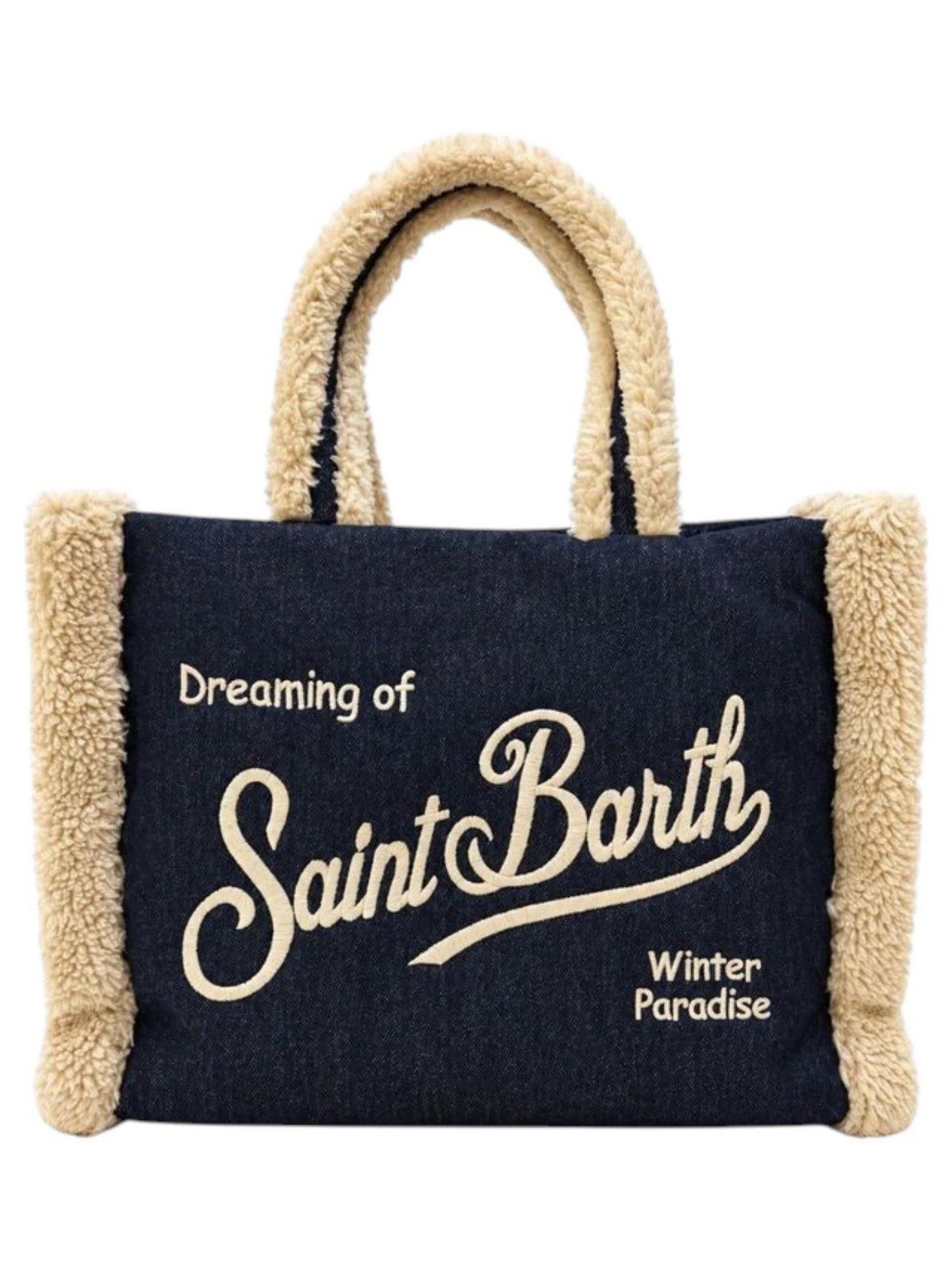 MC2 SAINT BARTH Borsa Donna DENIM DARK 12 EMB - VANITY SHEARLING 00144M