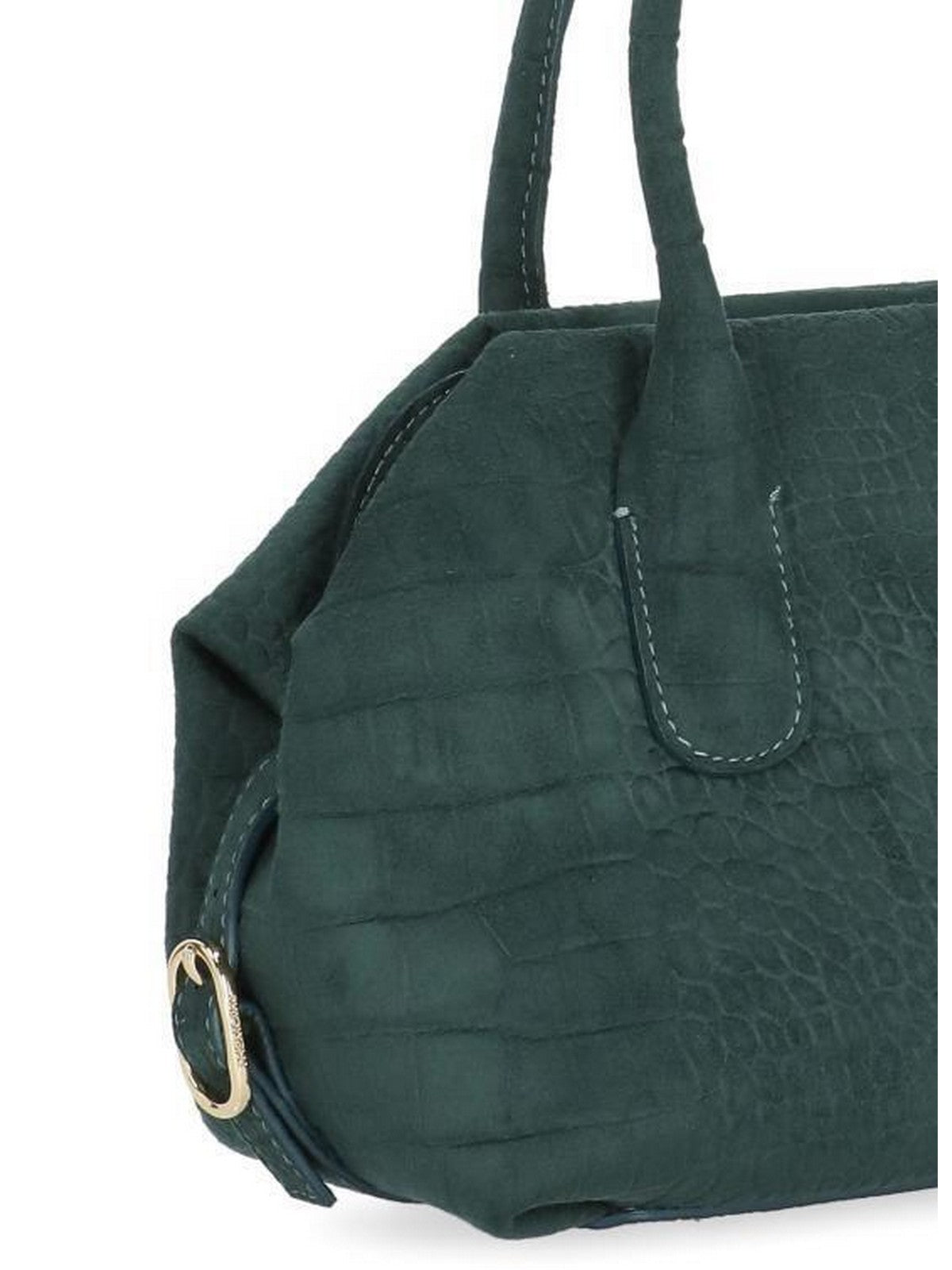 THEMOIRè Borsa Donna TALIA TRANK SMALL SUEDE CROCO EFFECT  - 262WTMTTSOSCR Smoke pine gioboutiqueweb