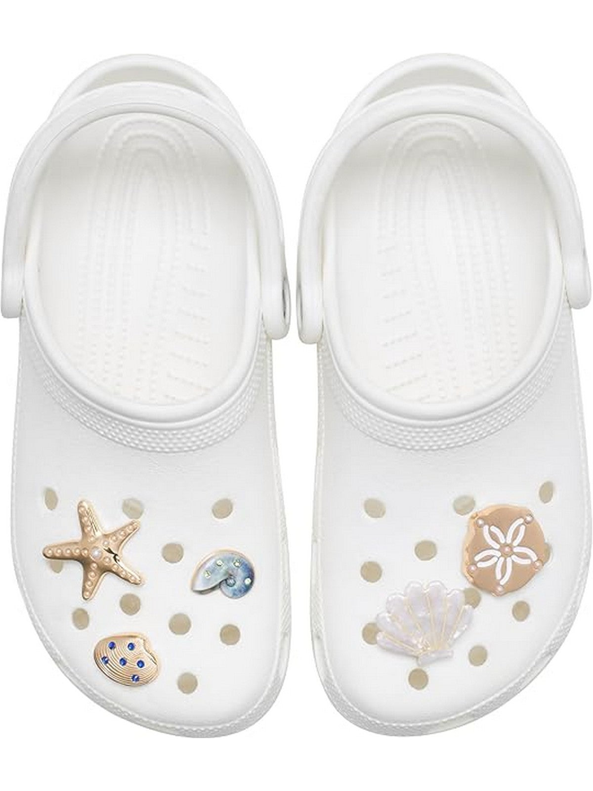 Crocs JIBBITZ Unisex adulto Gold Seashell 5 Pack - CR.6041 JIB UCOL