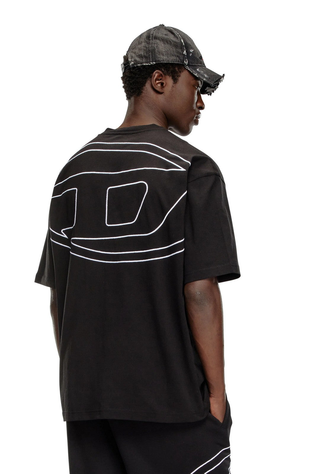 DIESEL T-shirt Uomo T-BOGGY-MEGOVAL-D MAGLIETTA A11302 0HGAM 9XX 004 - DEEP/BLACK