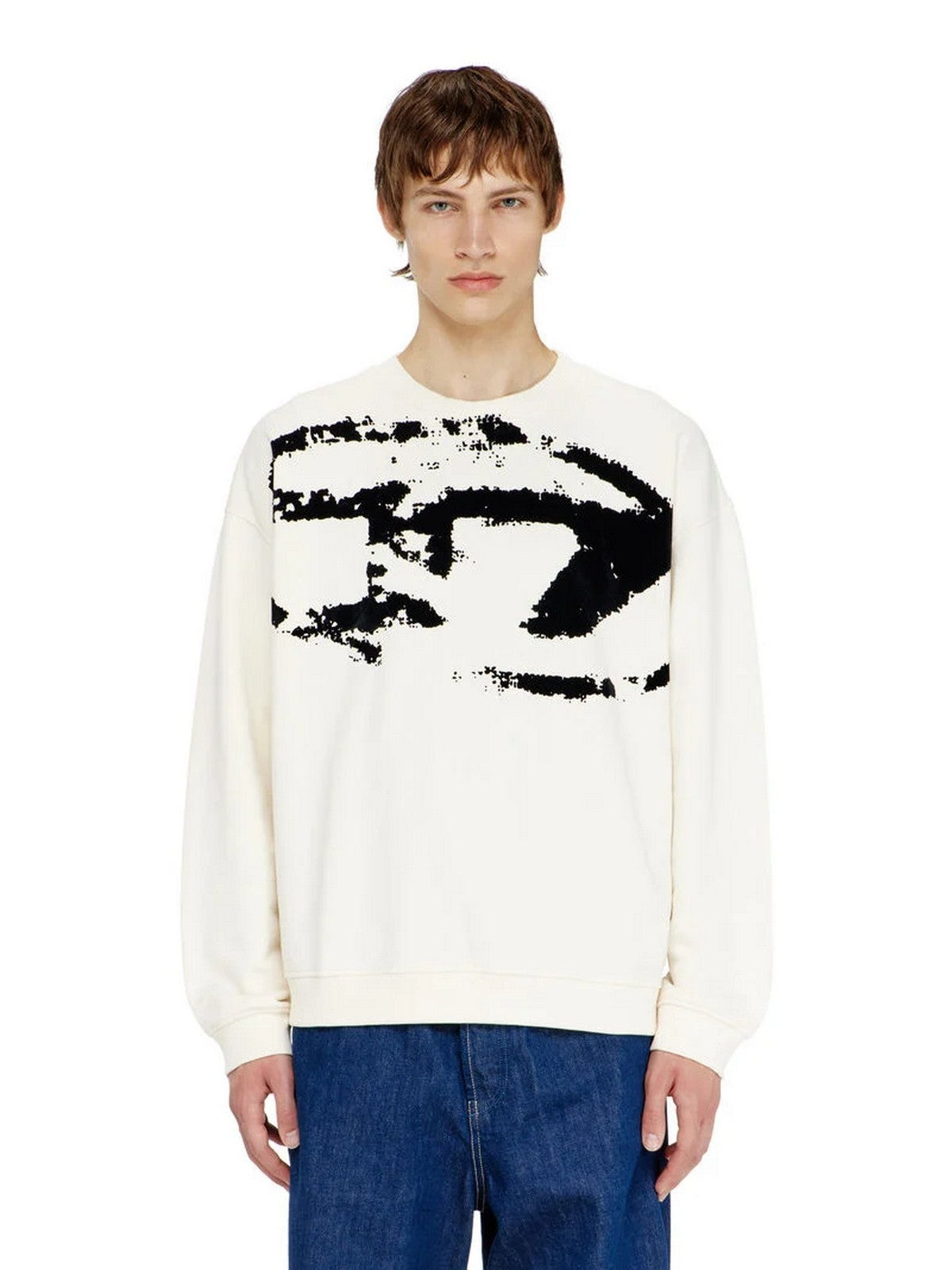DIESEL Felpa Uomo S-BOXT-N5 FELPA Bianco - A13051 0DMBU 141A