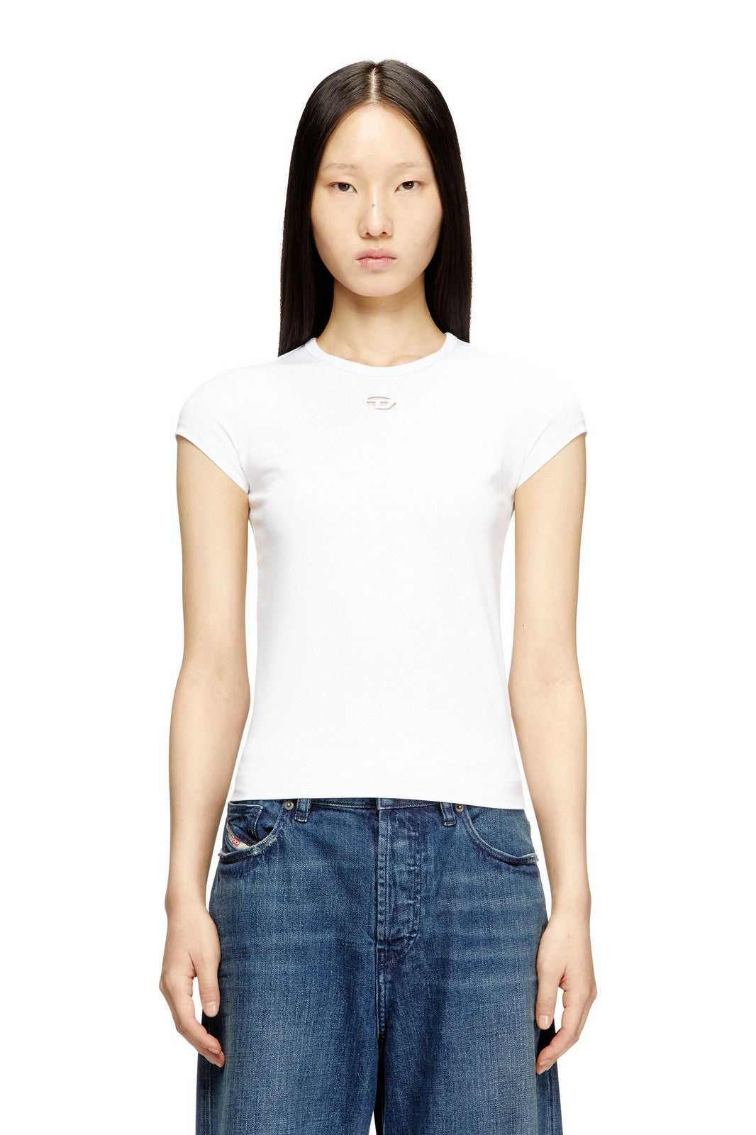 DIESEL T-shirt Donna T-ANGIE-OD MAGLIETTA A19912 0AFAA 100 100 - WHITE