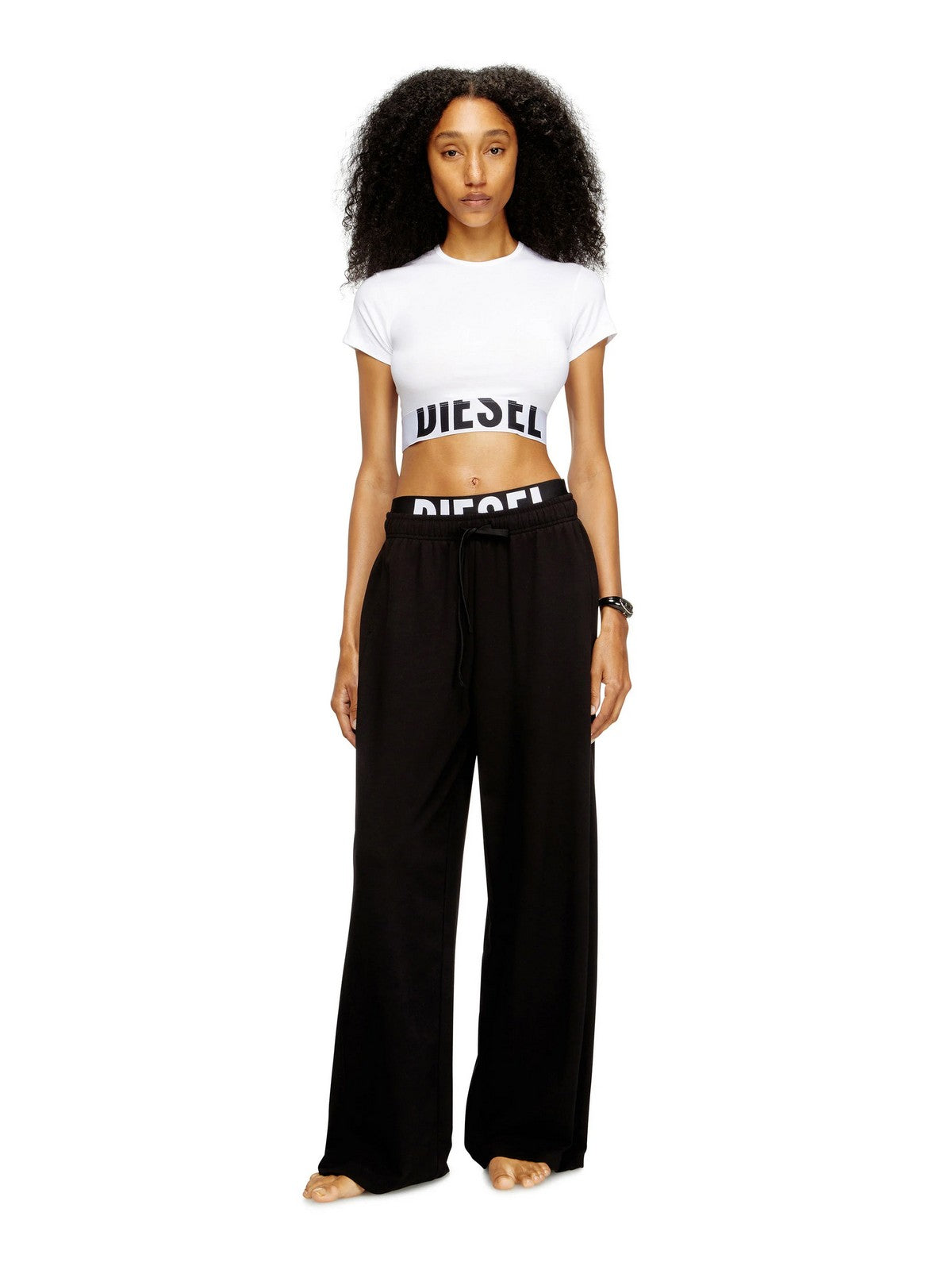DIESEL Pantalone Donna LESLIE-D-POP PANTALONI A20876 0IKBJ 9XX 001 - BLACK